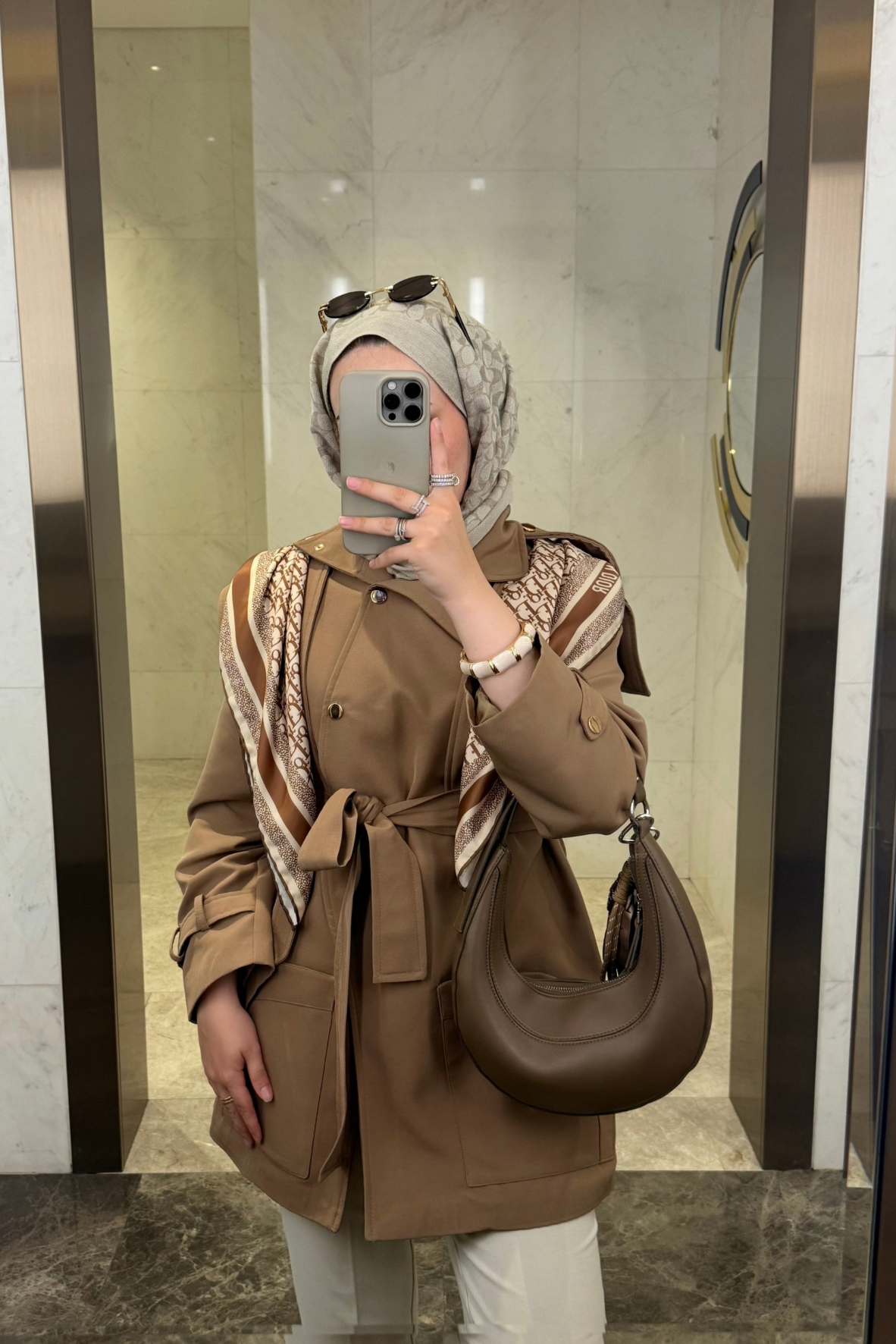 Pelerin Detaylı Premium Trençkot-Camel
