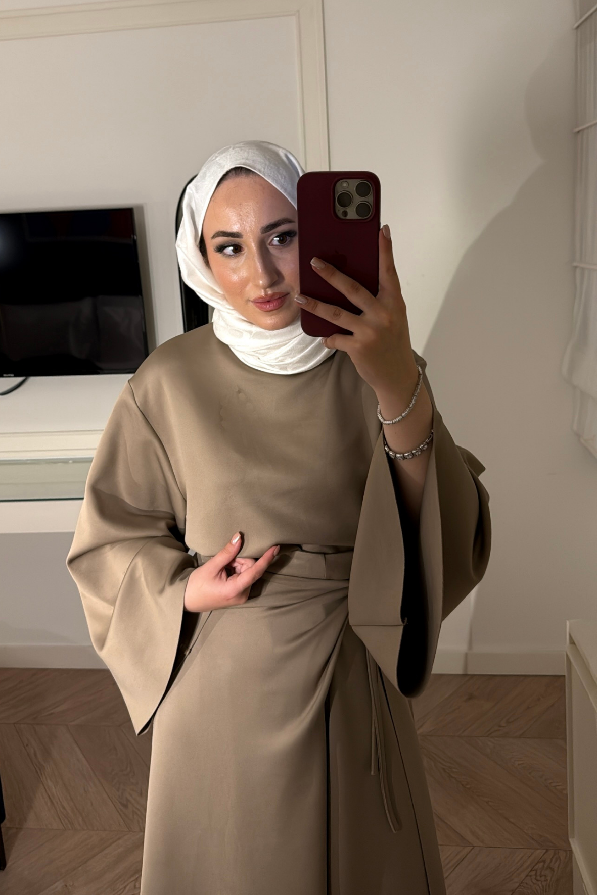Alya Pelerin Etekli Takım-Vizon