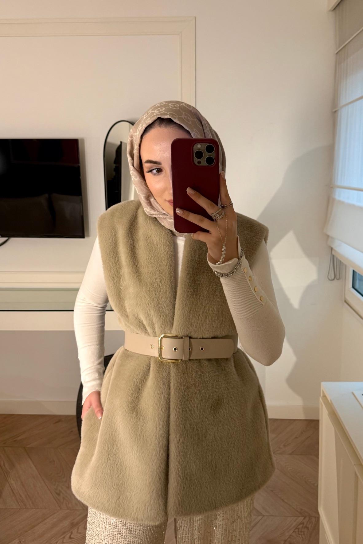 Angora Yelek-Bej