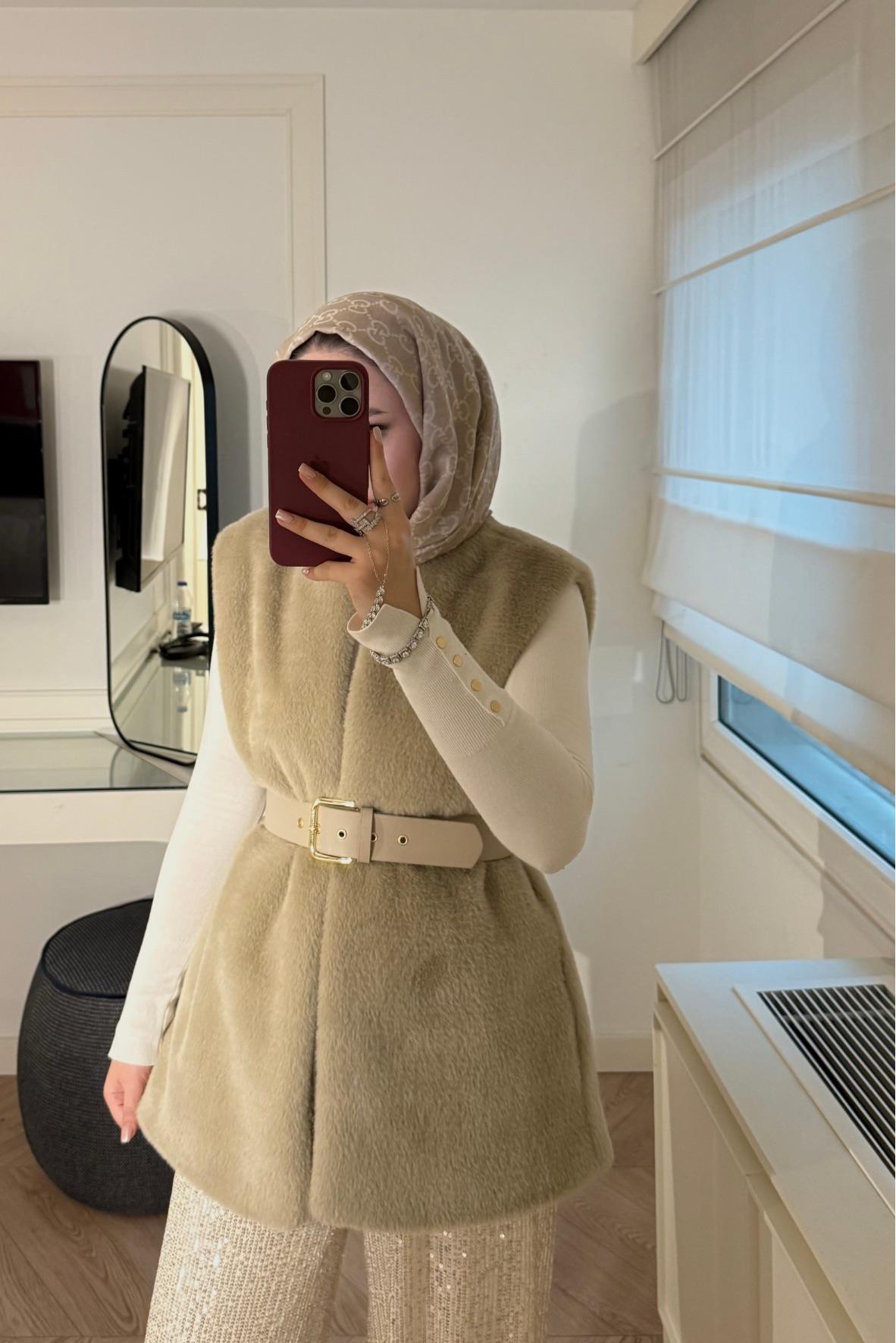 Angora Yelek-Bej
