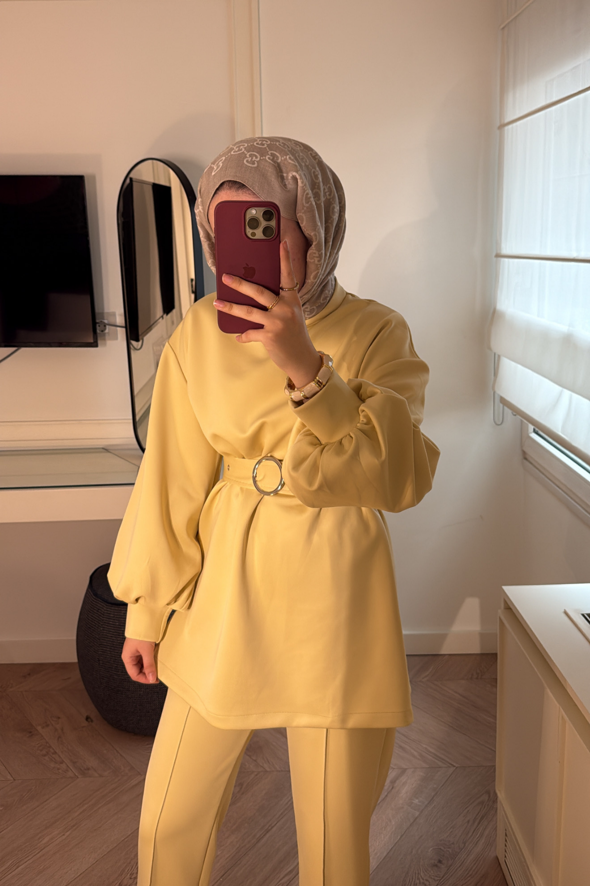 Azel Kemerli Scuba Takım-butter Yellow