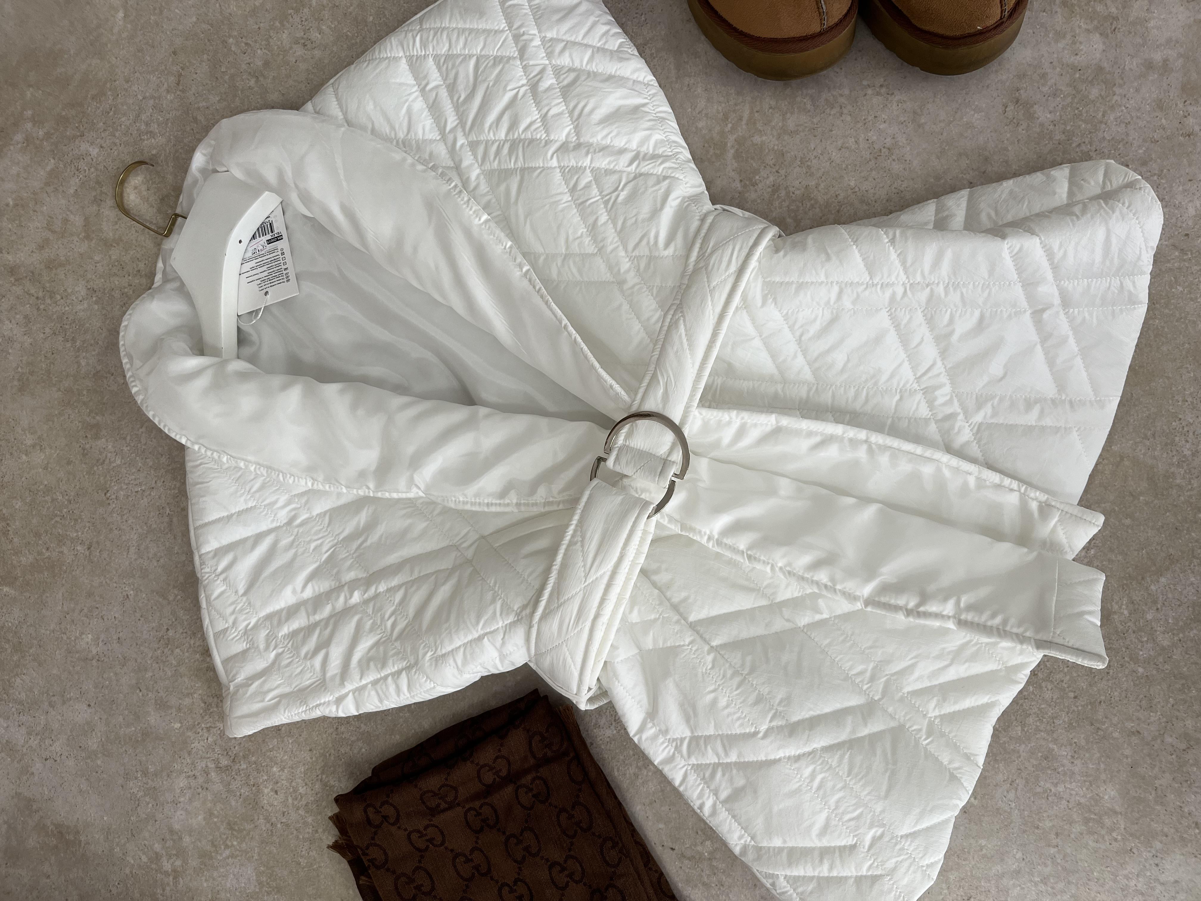 Baklava dilimli şişme yelek-beyaz - vakronline