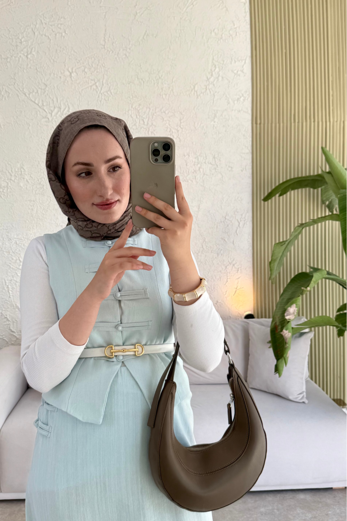 Tesettür Tuus etekli takım-Bebe mavisi - vakronline