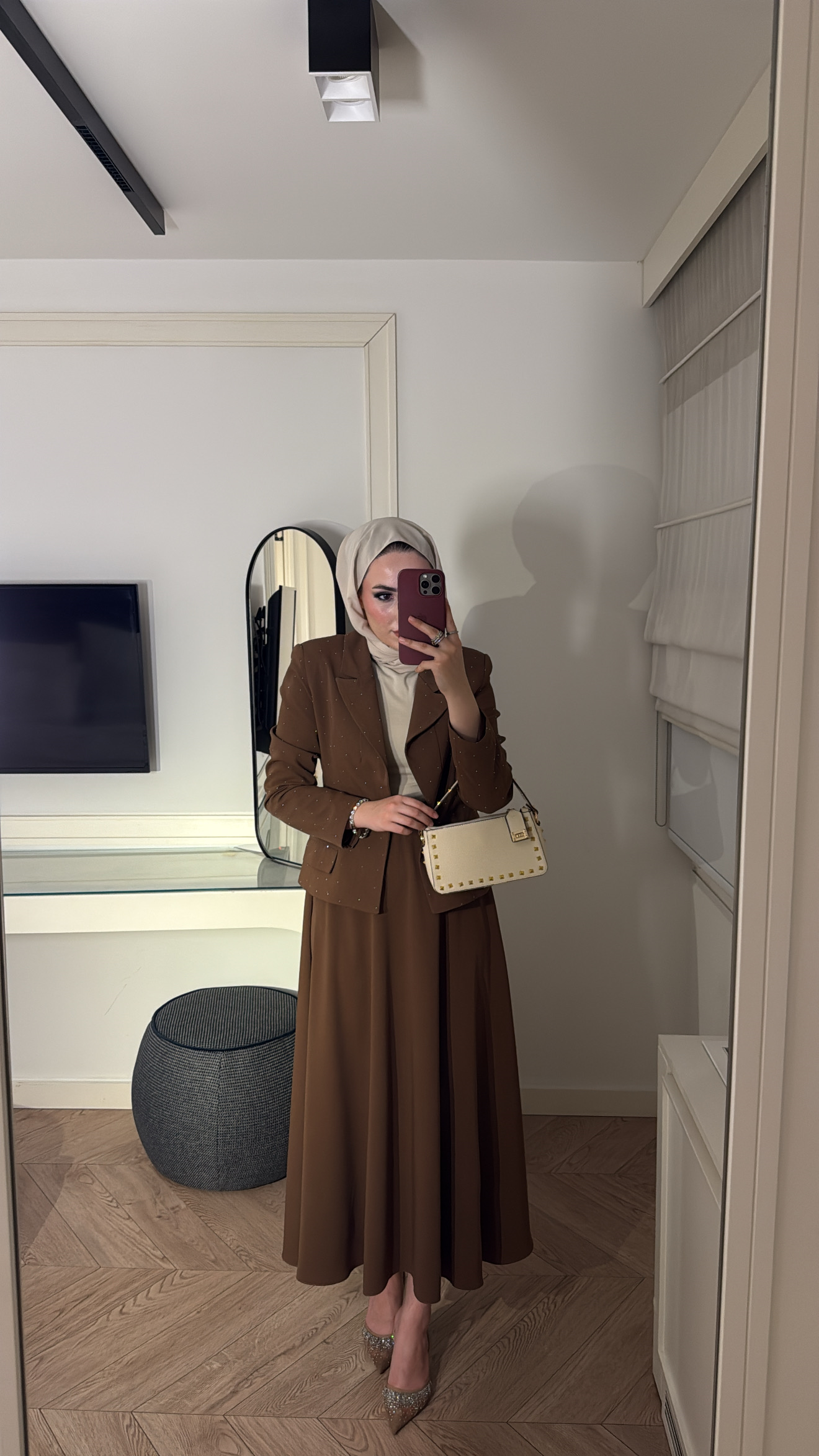 Berceste Etekli Takım - Kahve 