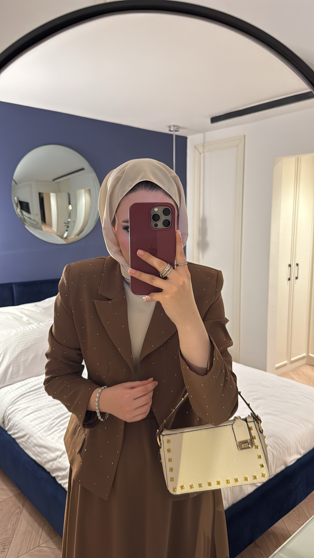 Berceste Etekli Takım - Kahve 