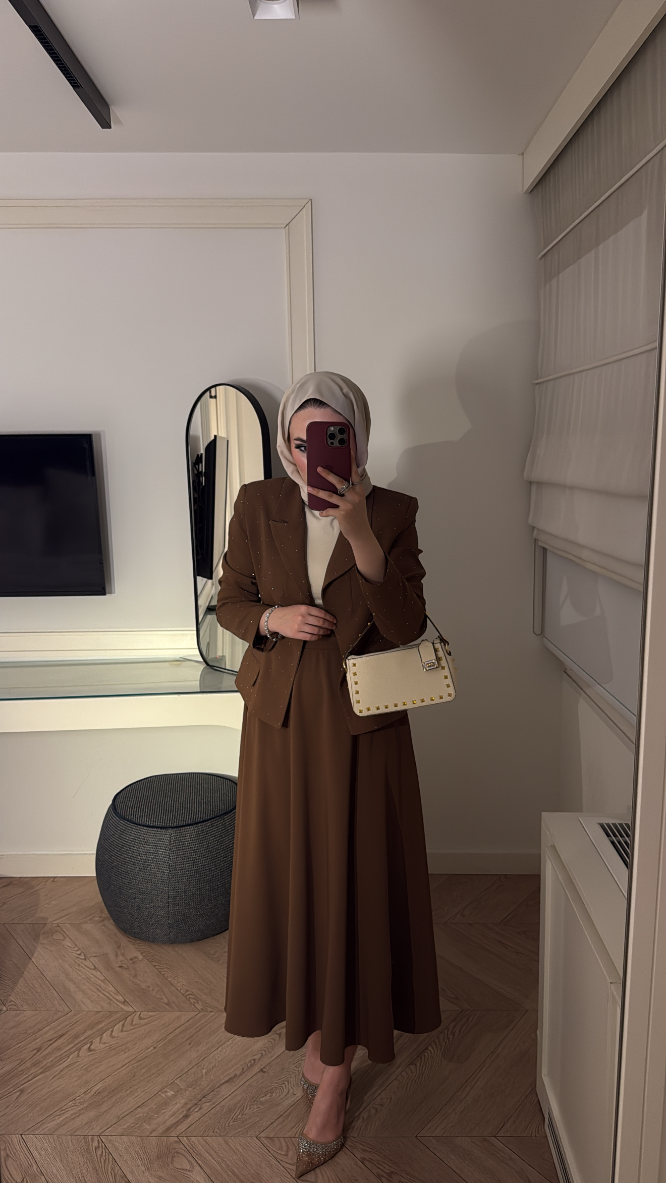 Berceste Etekli Takım - Kahve 