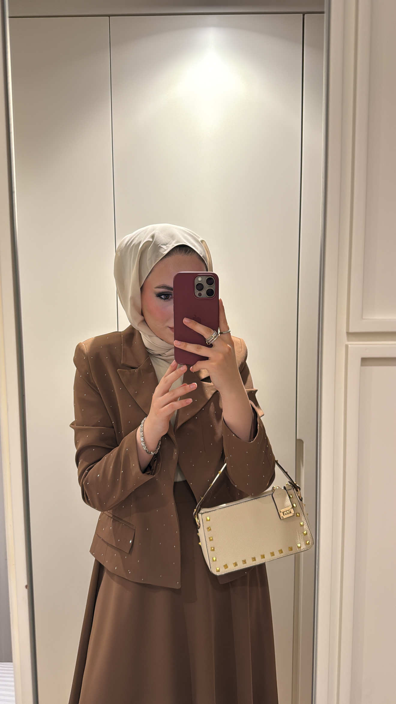 Berceste Etekli Takım - Kahve 