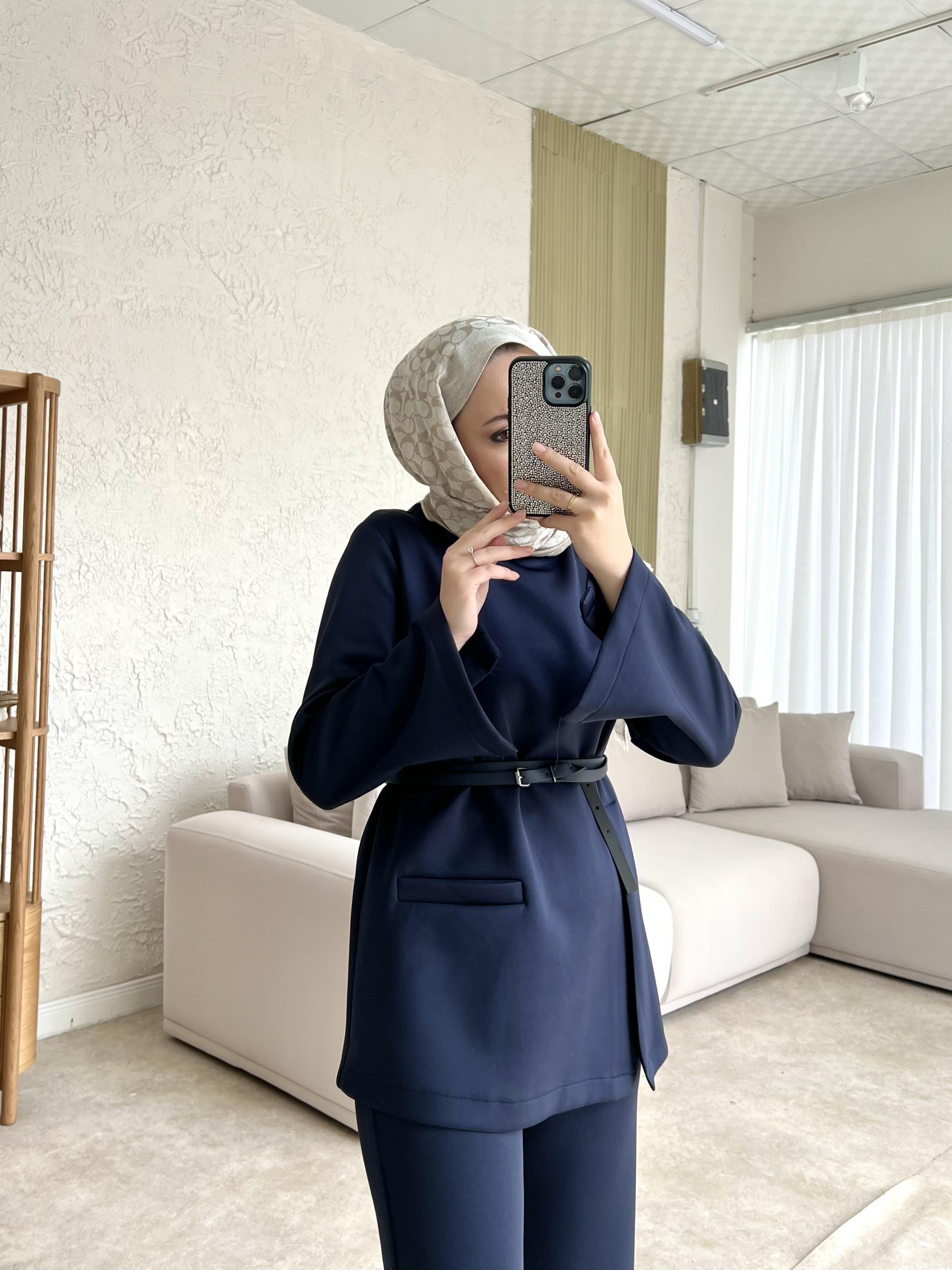 Moi scuba i̇kili takım pantolonlu-lacivert - vakronline