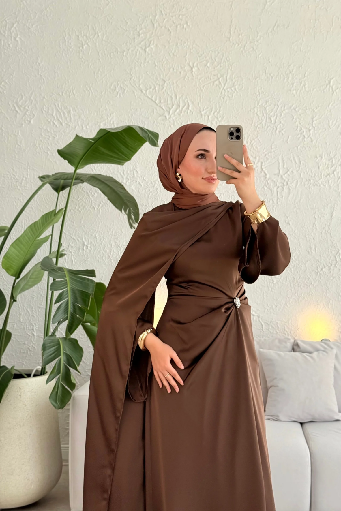 Since özel seri premium elbise -acı kahve 
