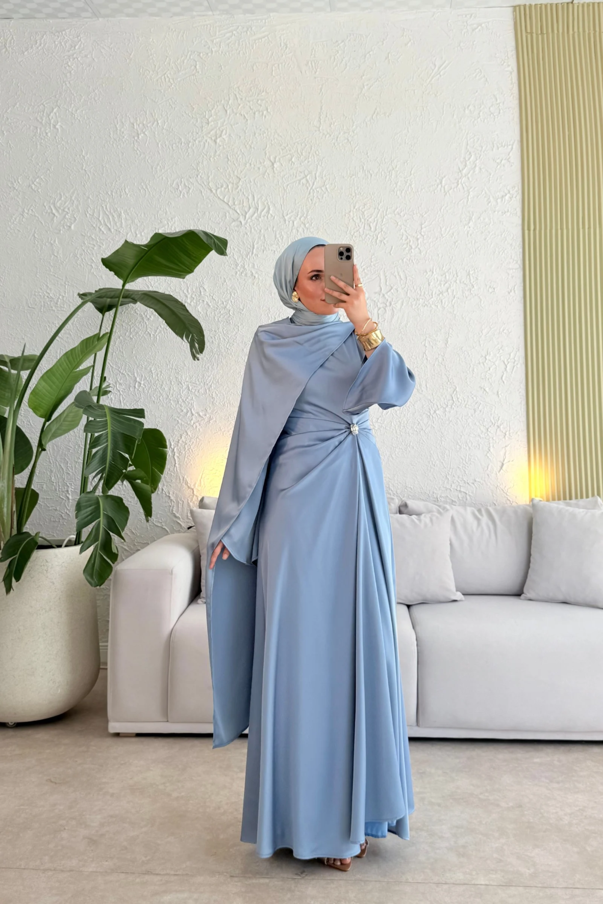 Since özel seri premium elbise -indigo