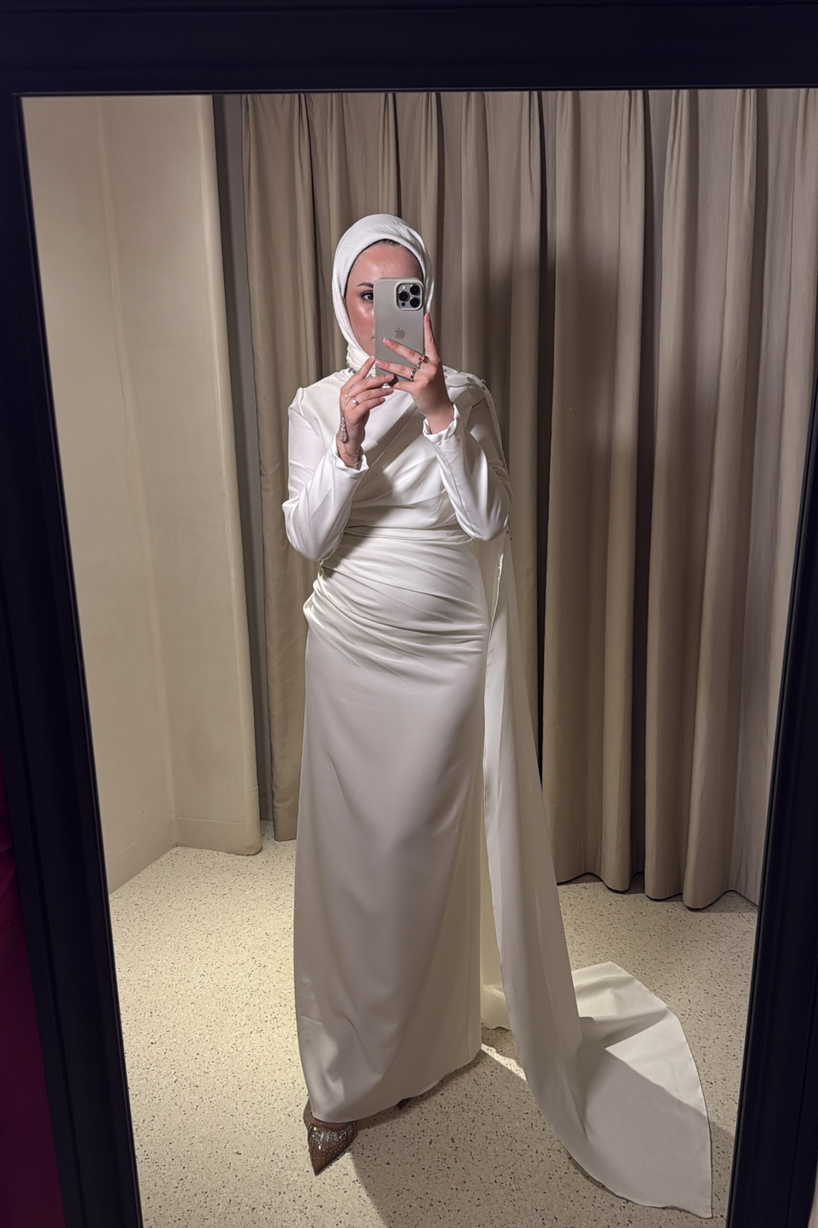 Mariana taşlı özel seri elbise  -beyaz - Vakronline