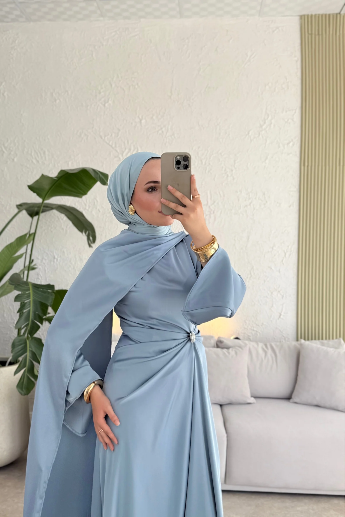 Since özel seri premium elbise -indigo