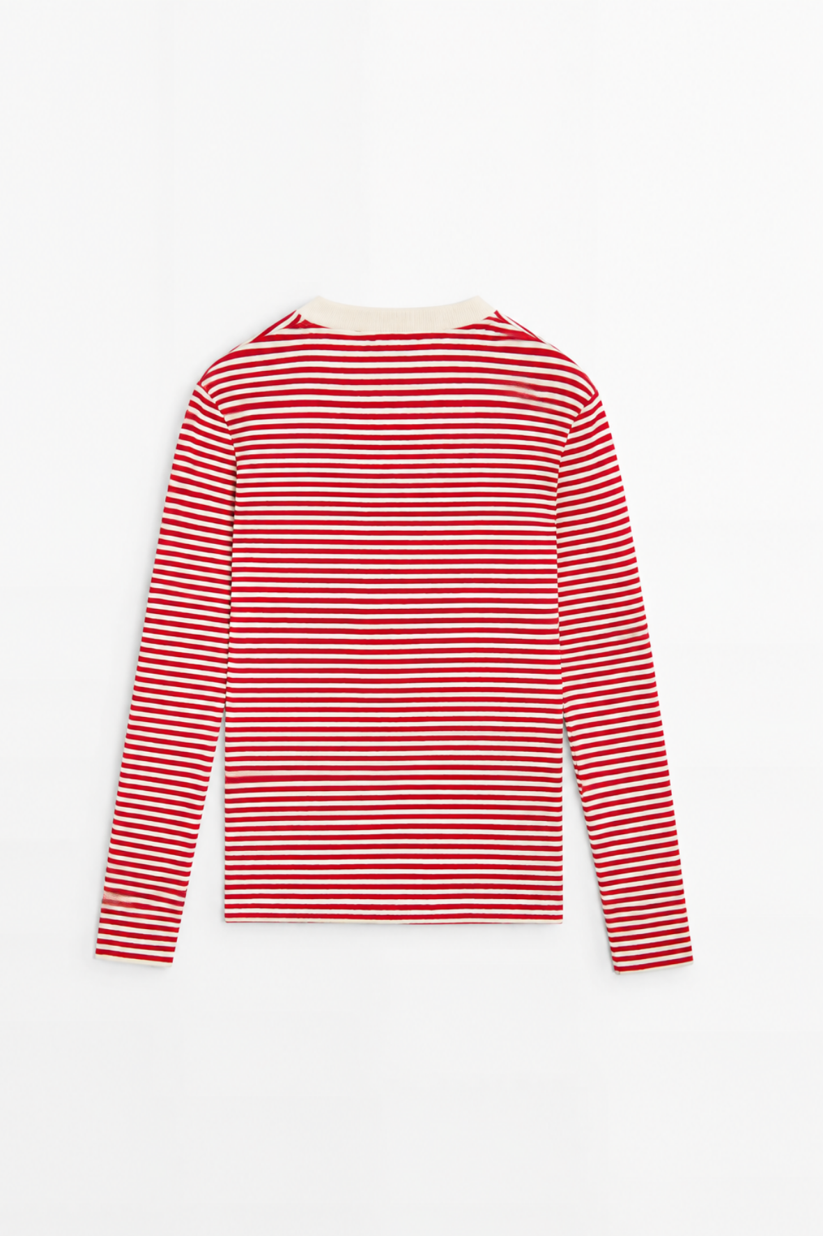 Çizgili Basic Marka Sweat Kırmızı