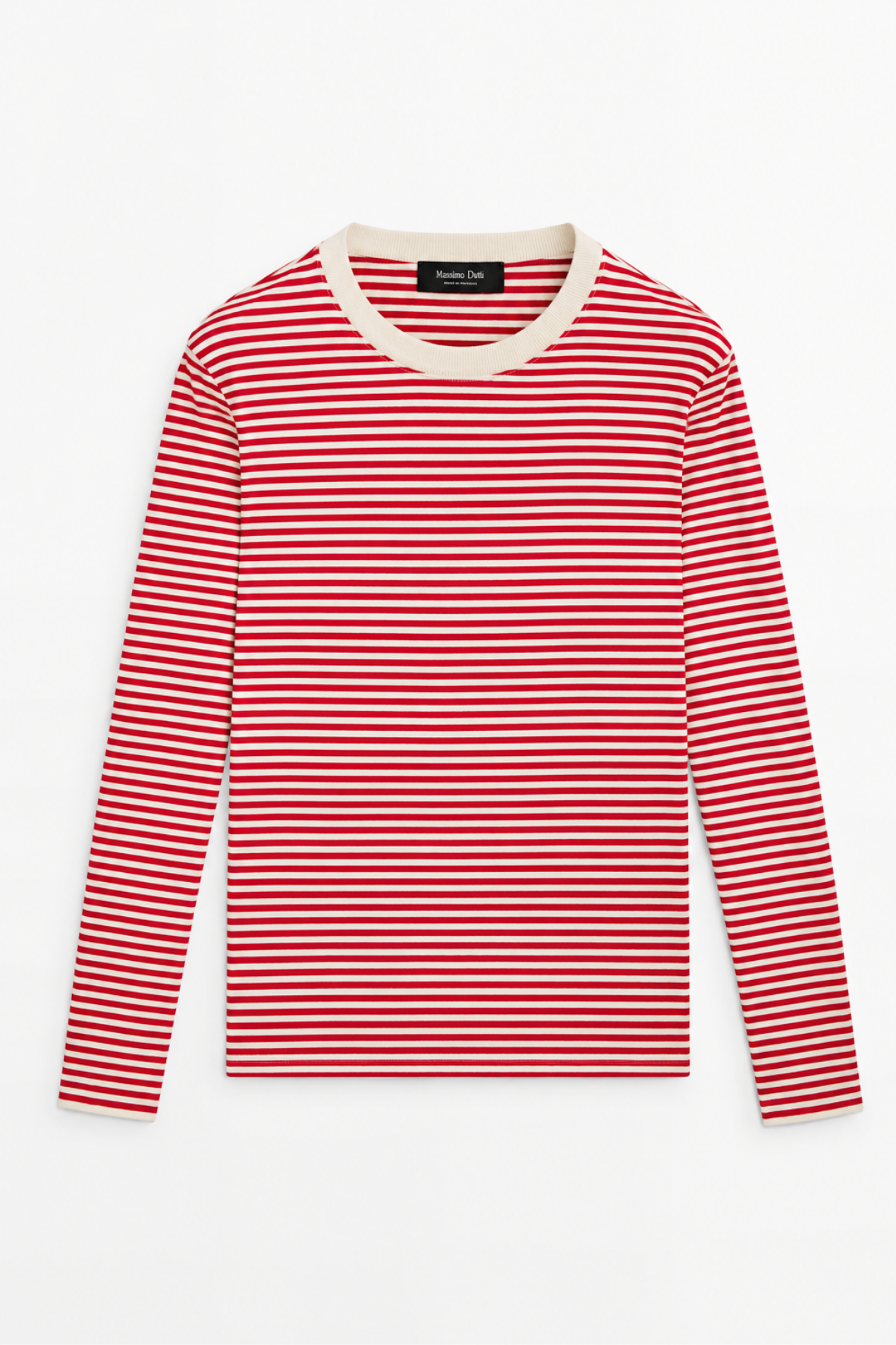 Çizgili Basic Marka Sweat Kırmızı