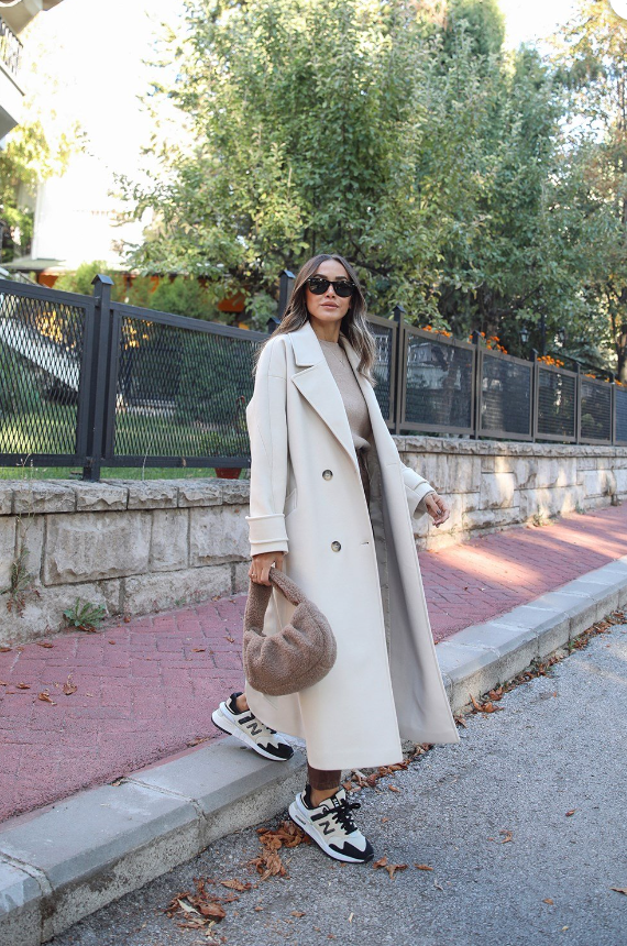 Massimo model kaşe kaban-bej - vakronline