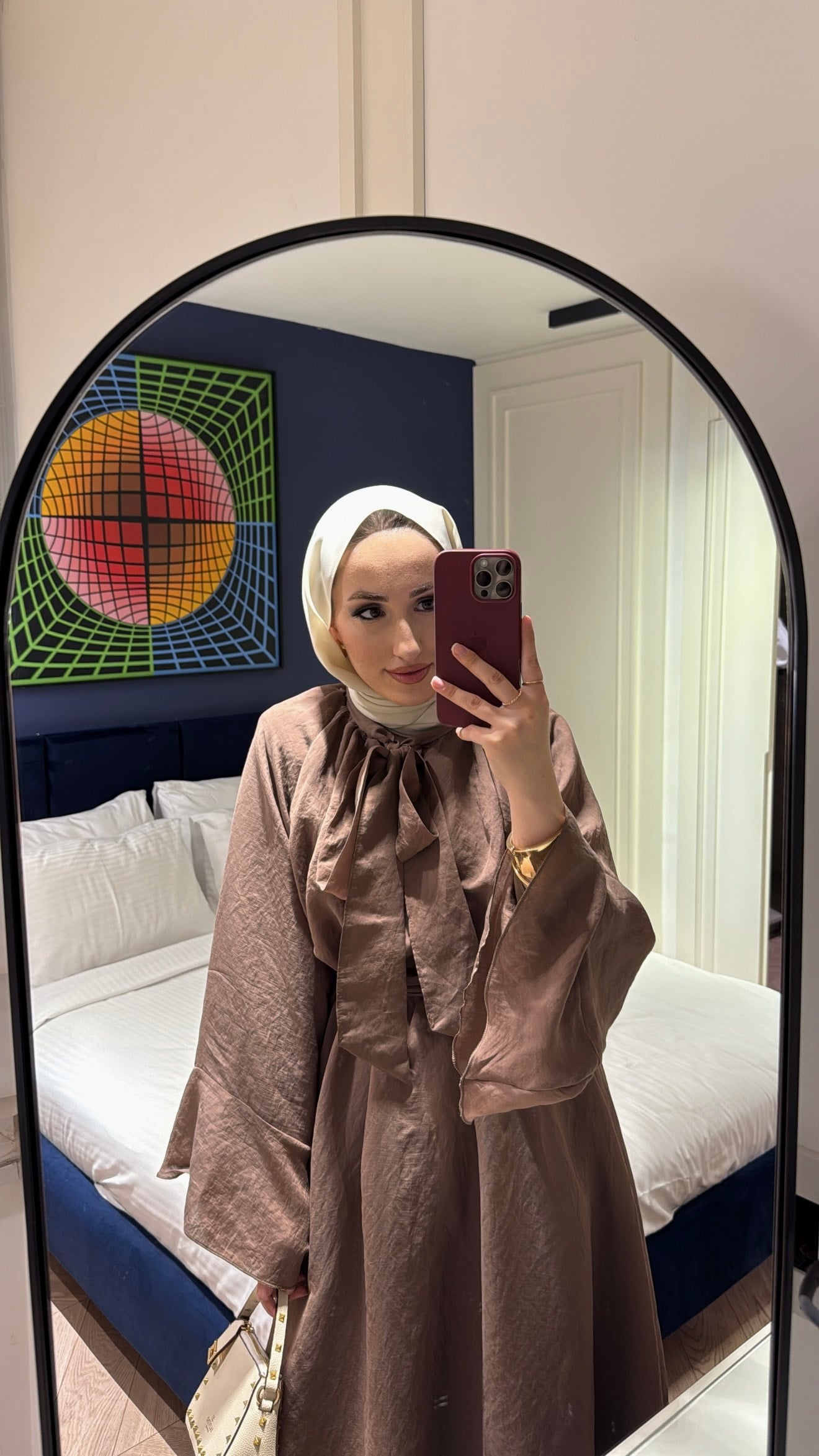 Dessy Volan Detay Elbise - Kahve