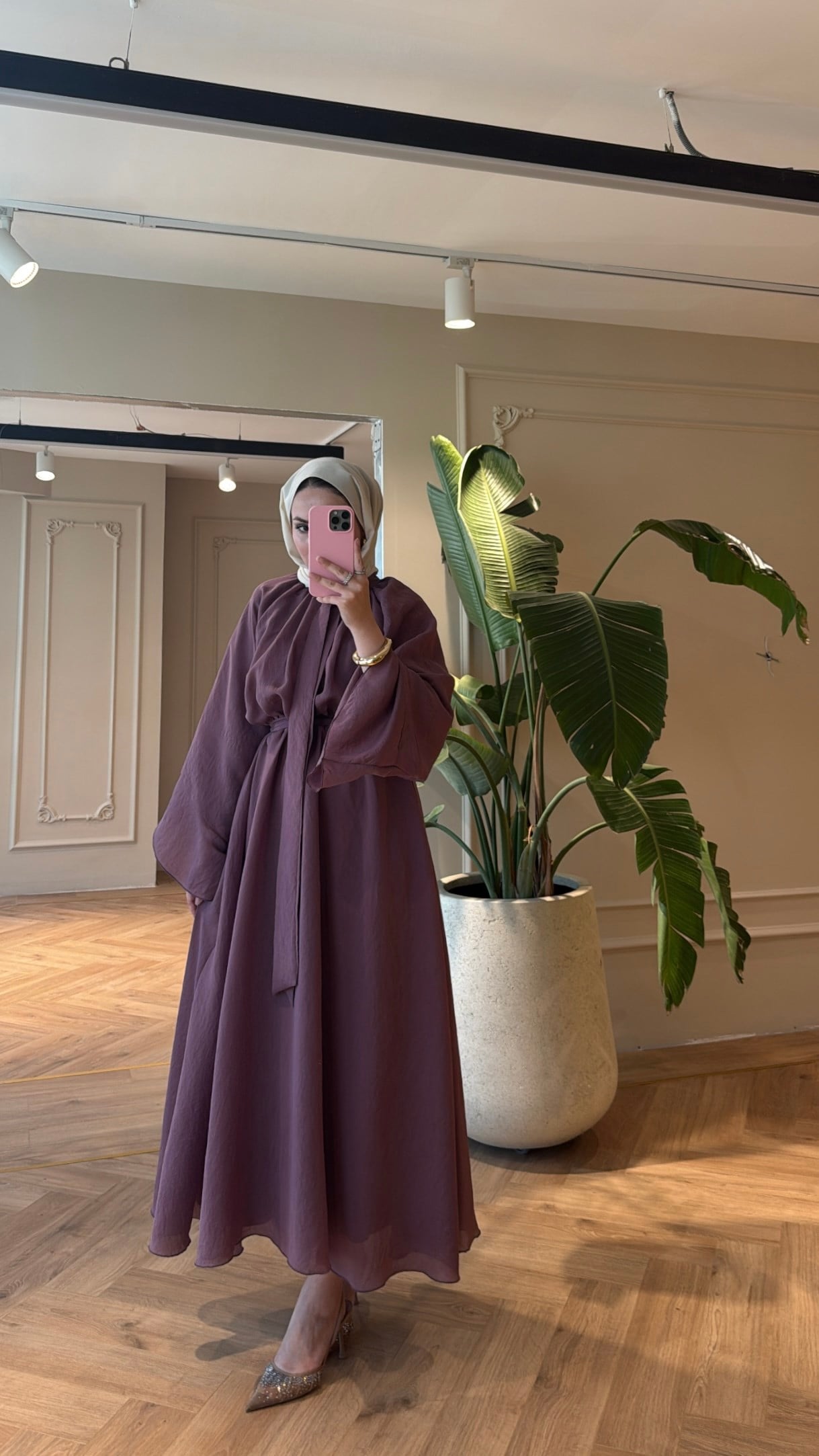 Dessy Volan Detay Elbise - Mürdüm