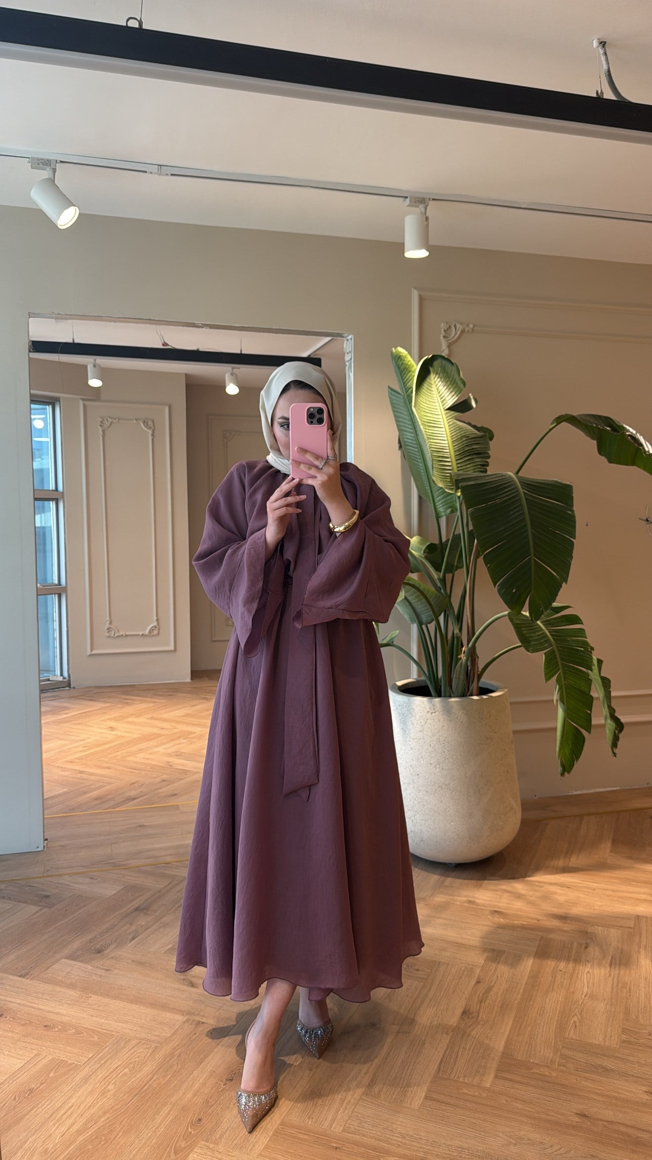 Dessy Volan Detay Elbise - Mürdüm