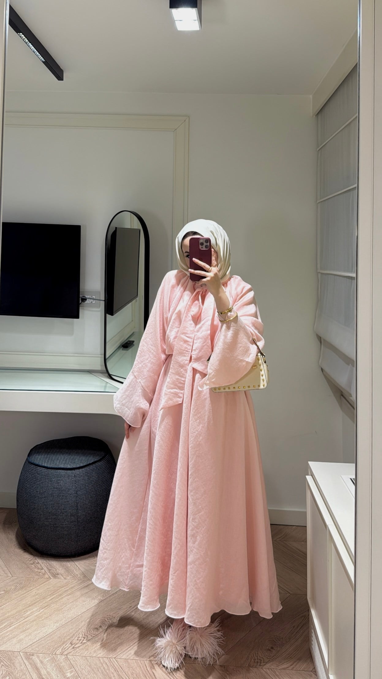 Dessy Volan Detay Elbise - Pembe