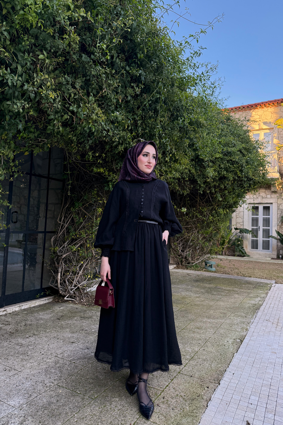 Efru Etekli Takım - Siyah