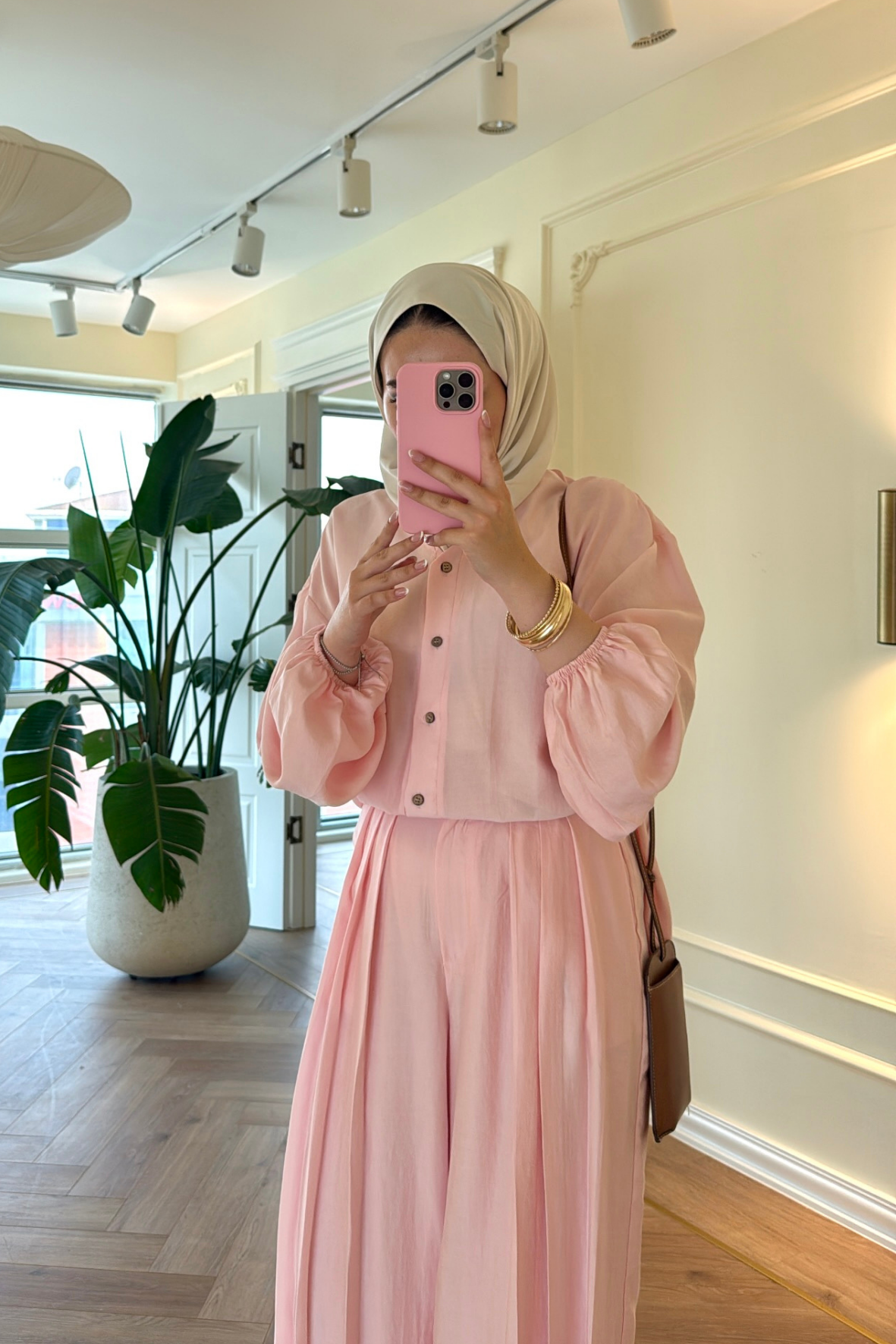 Elera Pantolonlu Takım - Pembe