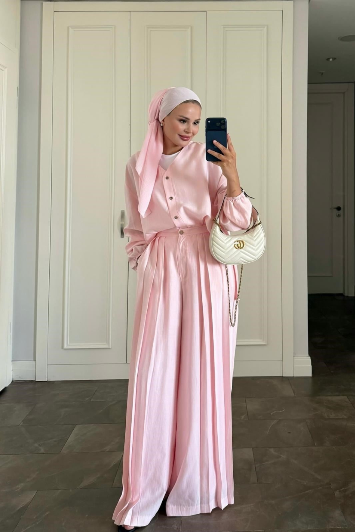 Elera Pantolonlu Takım - Pembe