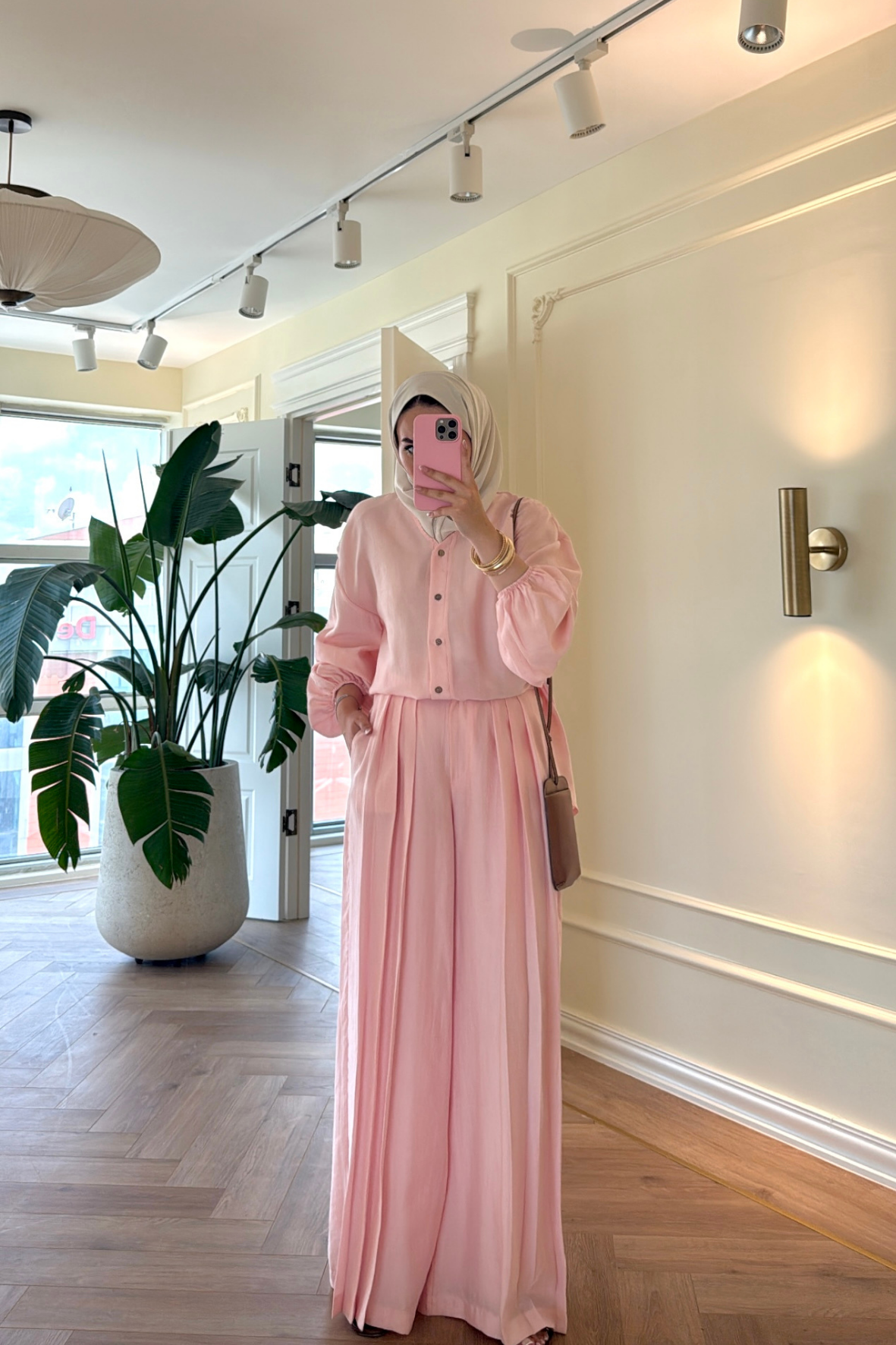 Elera Pantolonlu Takım - Pembe