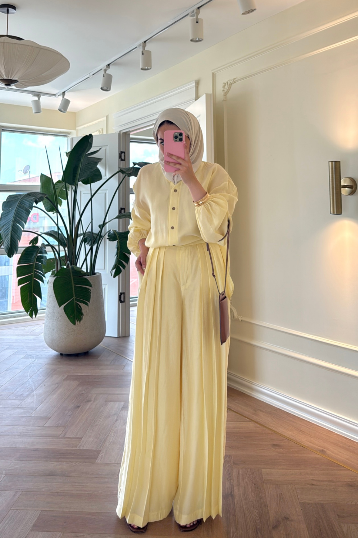Elera Pantolonlu Takım - Sarı