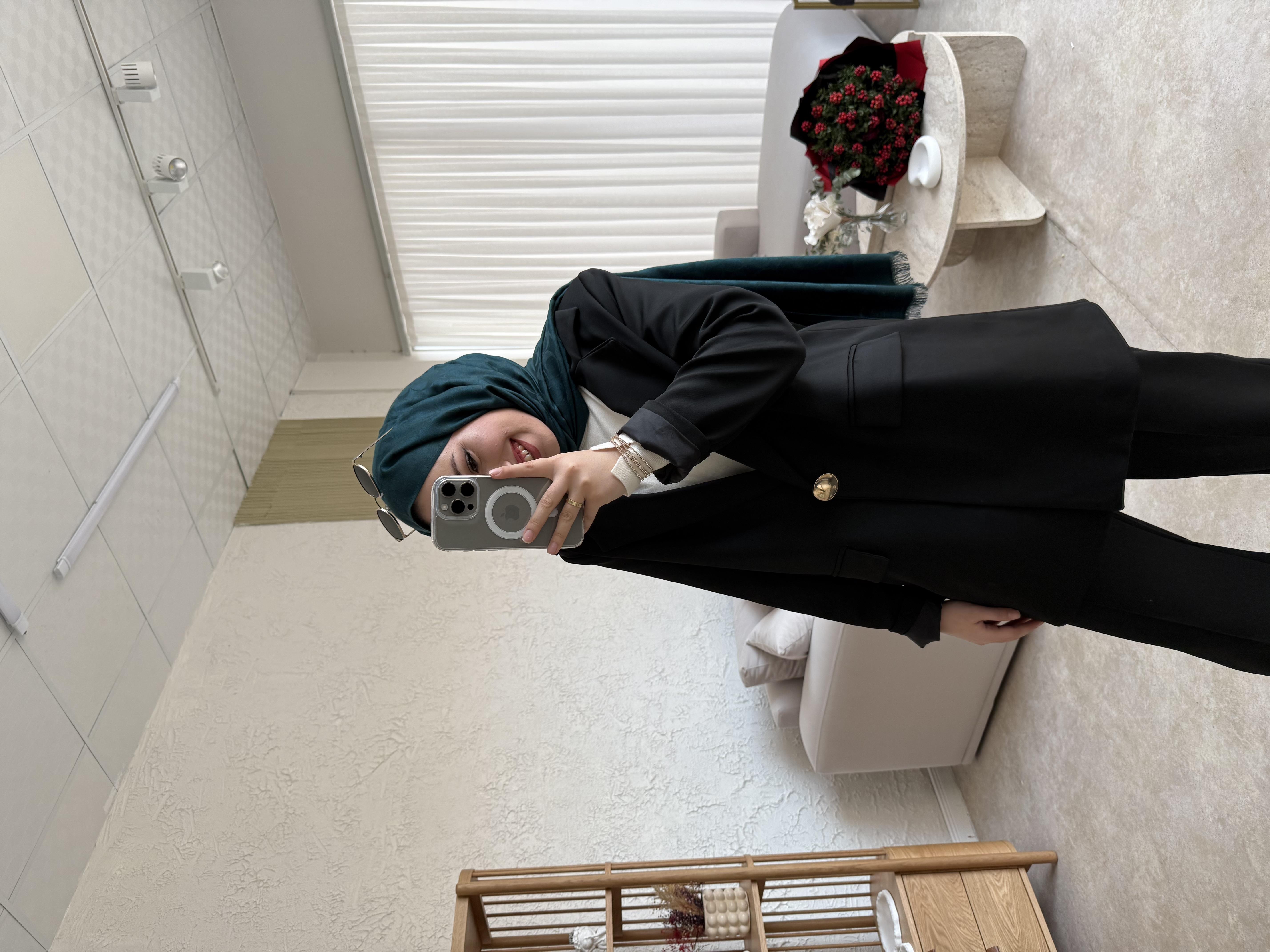 Blazer ceketli takım -siyah - vakronline