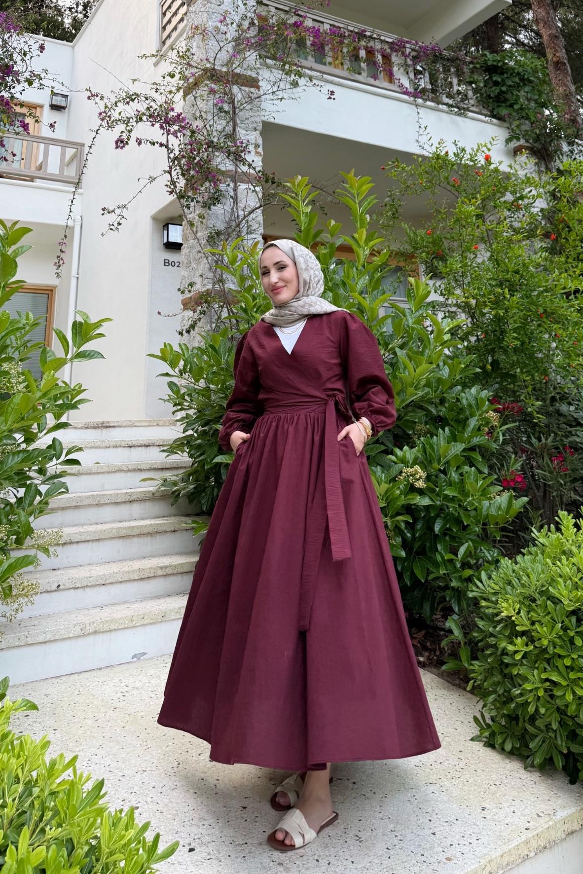 Cupra etekli takım-bordo - Vakronline
