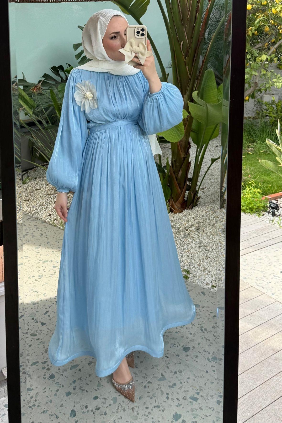 Elsa elbise-bebe mavisi - Vakronline