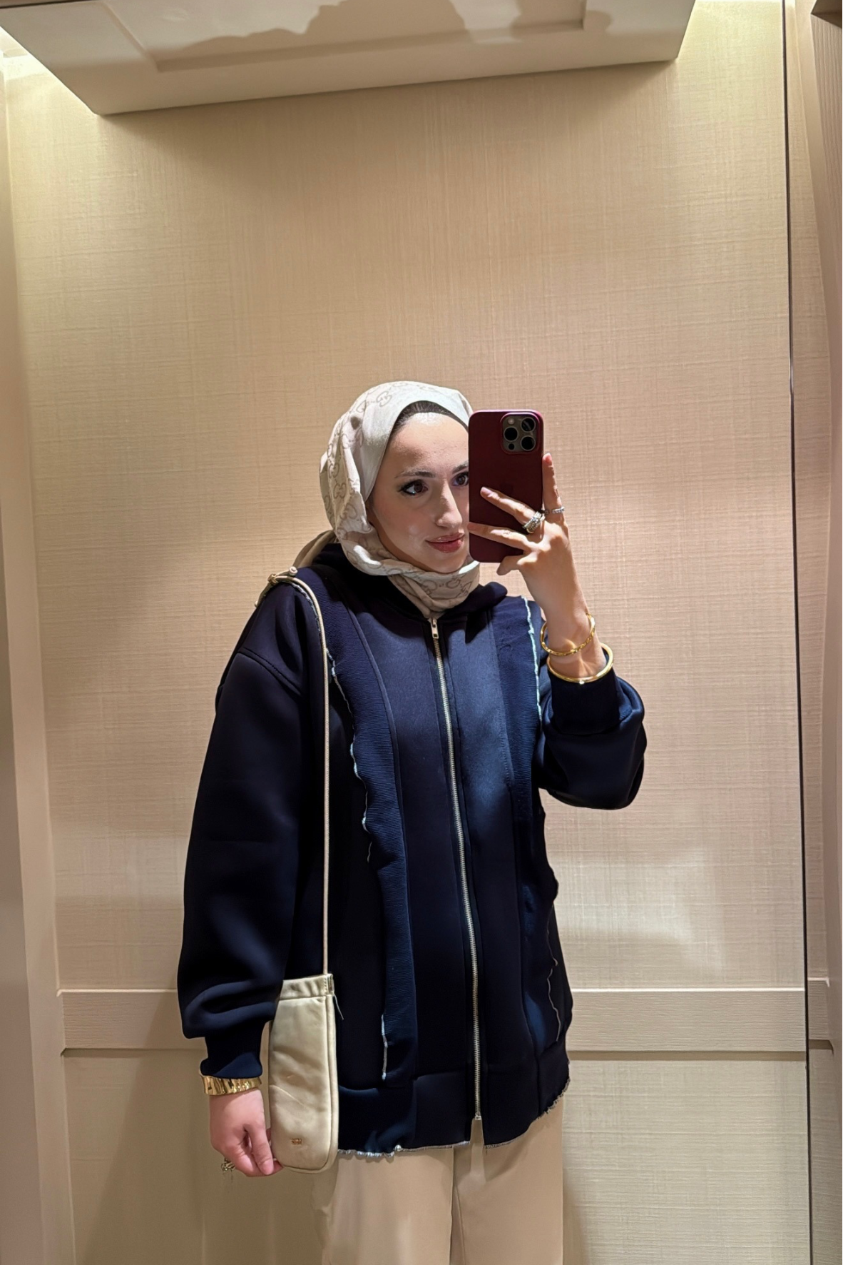 Fermuarlı Puf Sweatshirt Lacivert