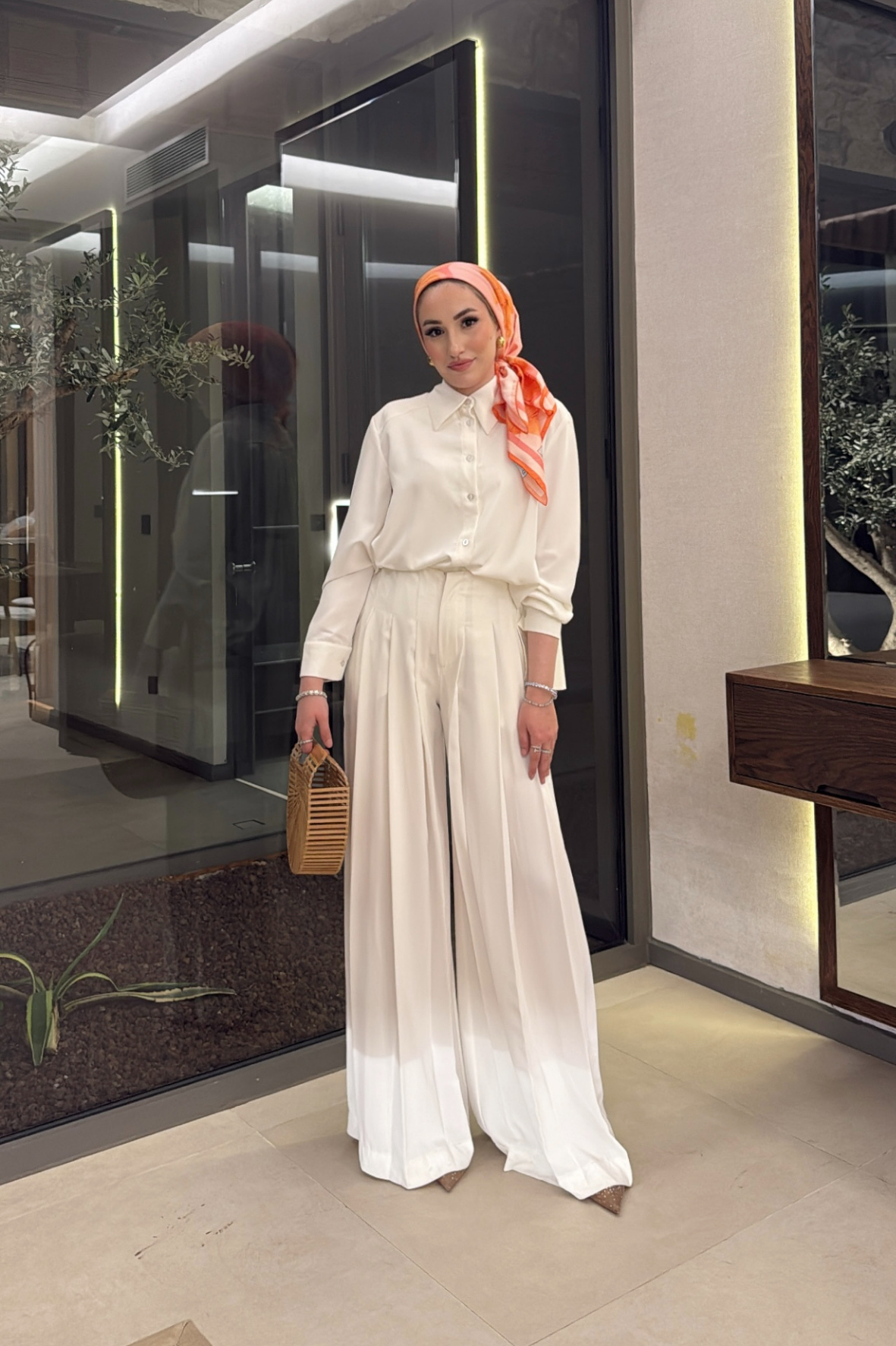 Godiva Pantolonlu Takım - Beyaz