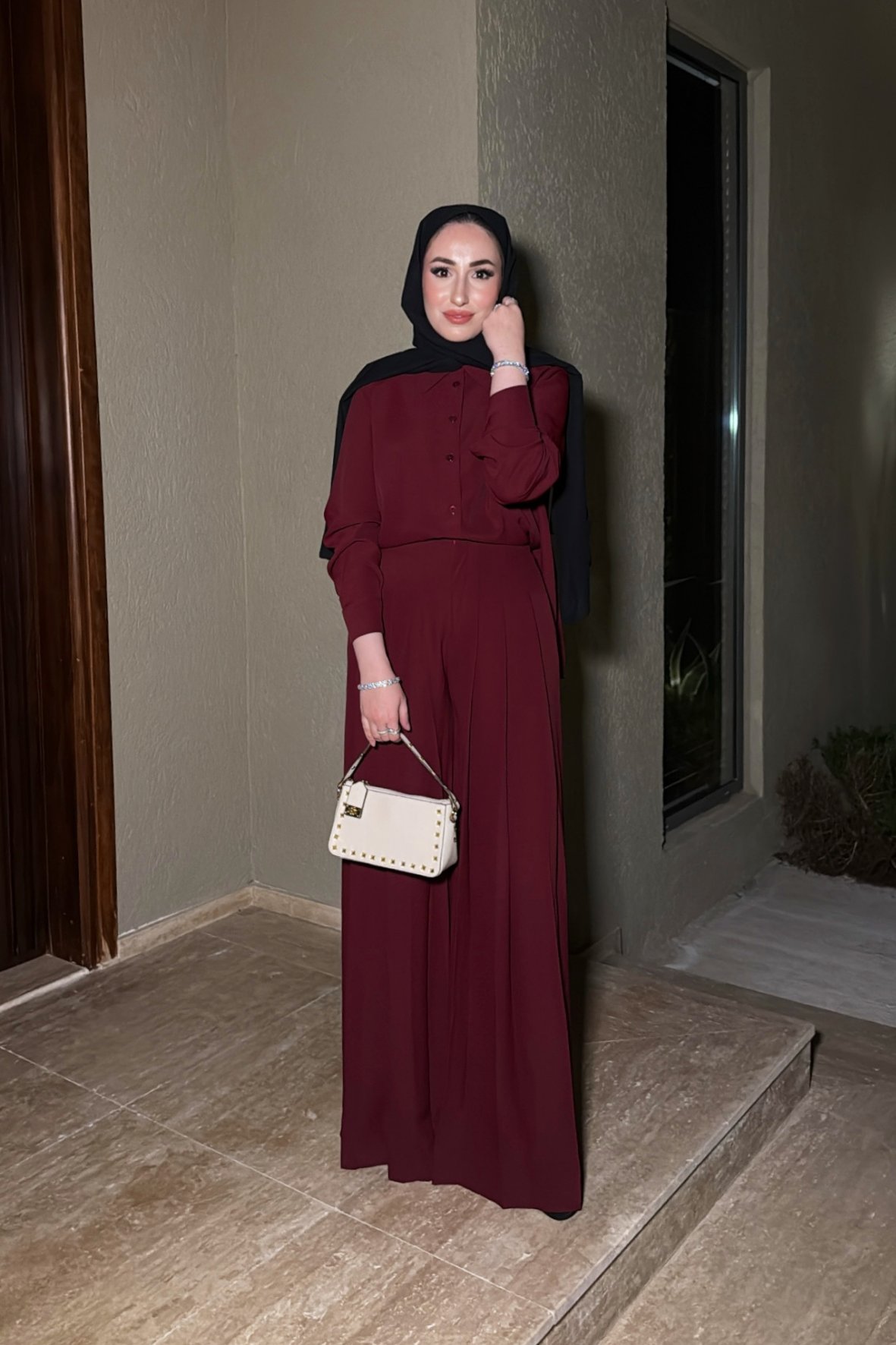 Godiva Pantolonlu Takım - Bordo