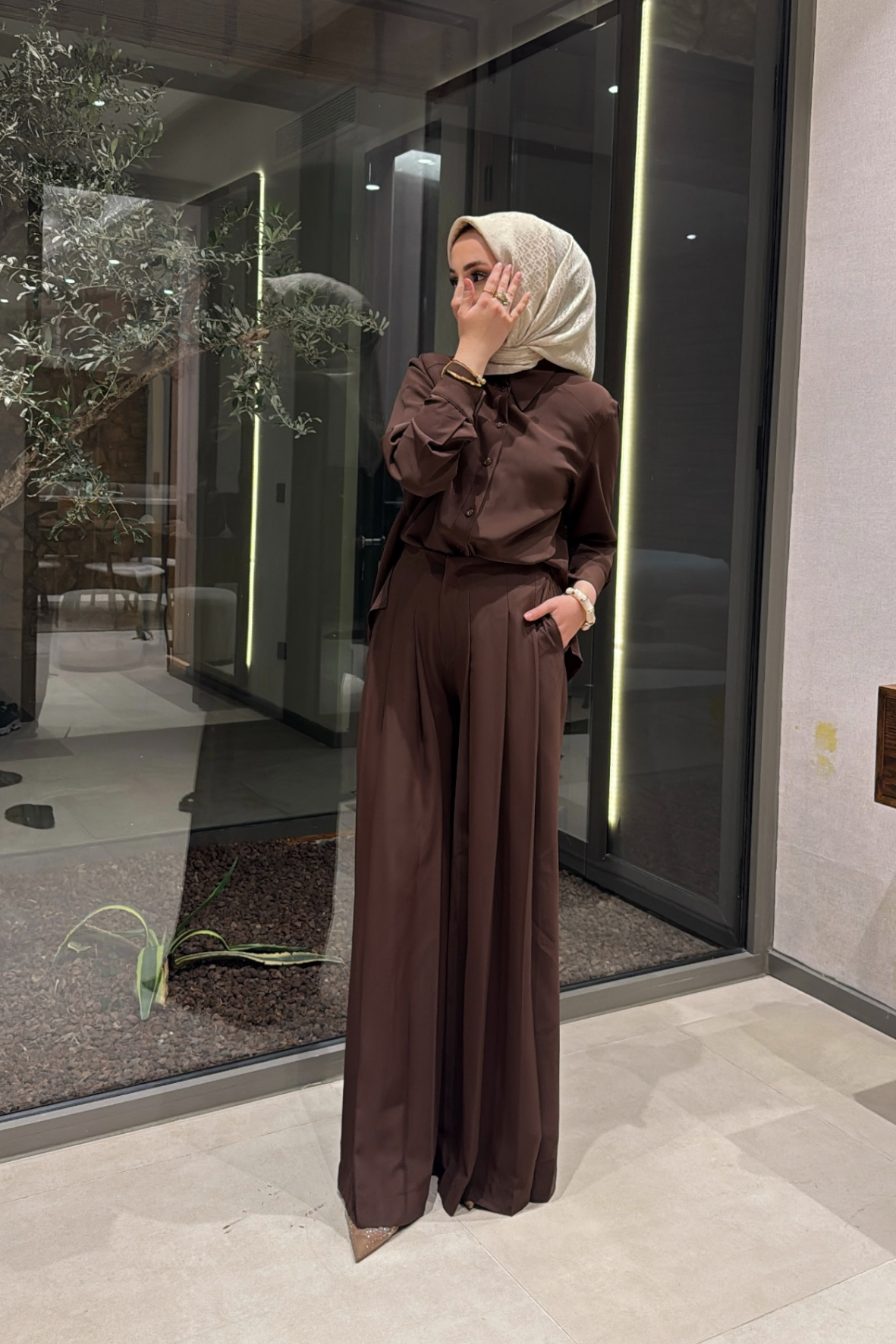 Godiva Pantolonlu Takım - Kahve ( ÖN SİPARİŞ )