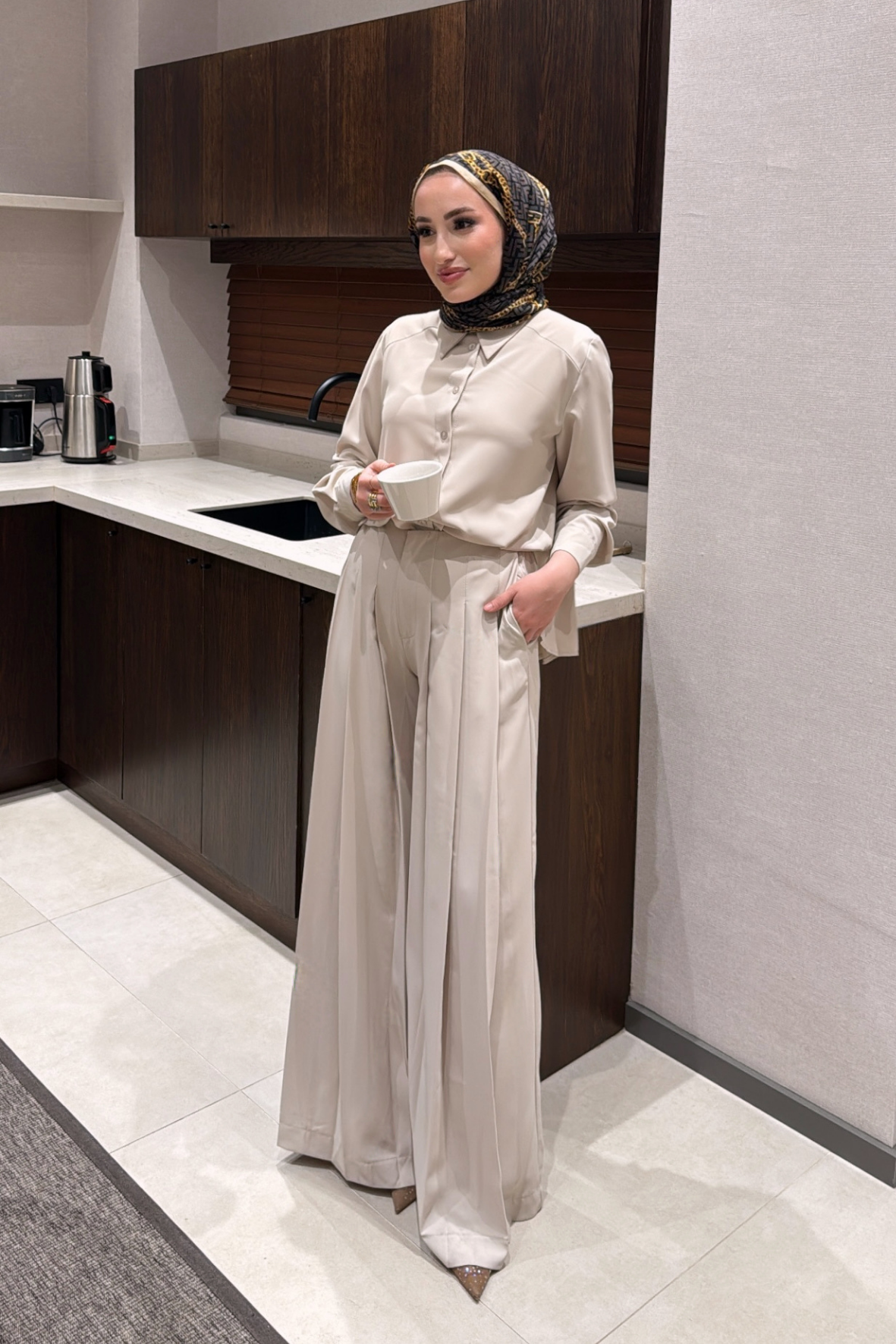 Godiva Pantolonlu Takım - Taş