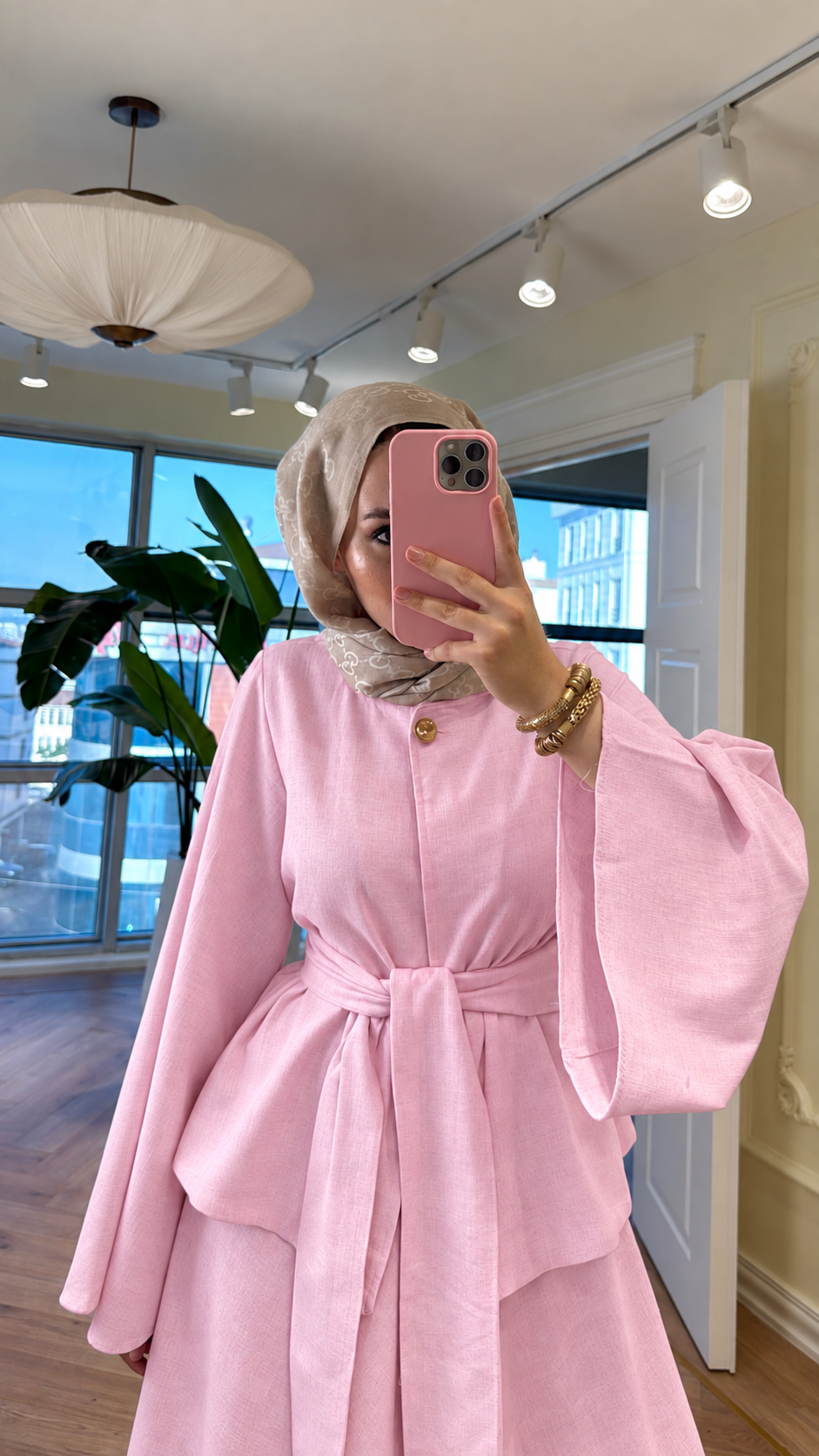 Grace Keten Etekli Takım - Pembe