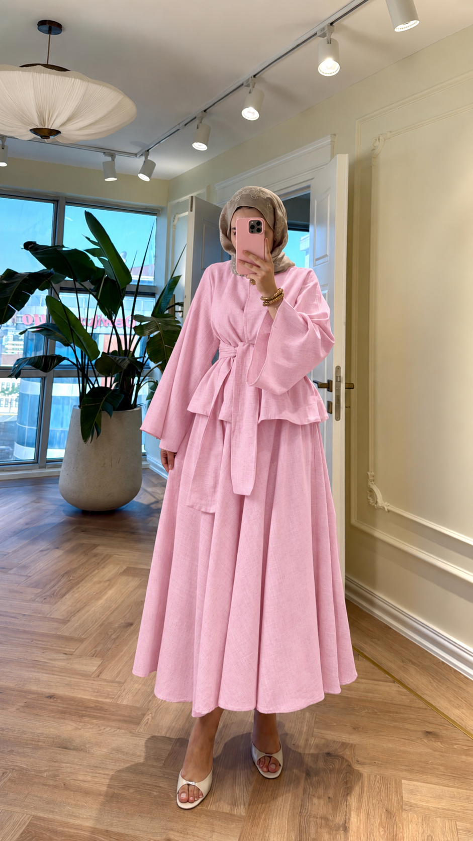 Grace Keten Etekli Takım - Pembe