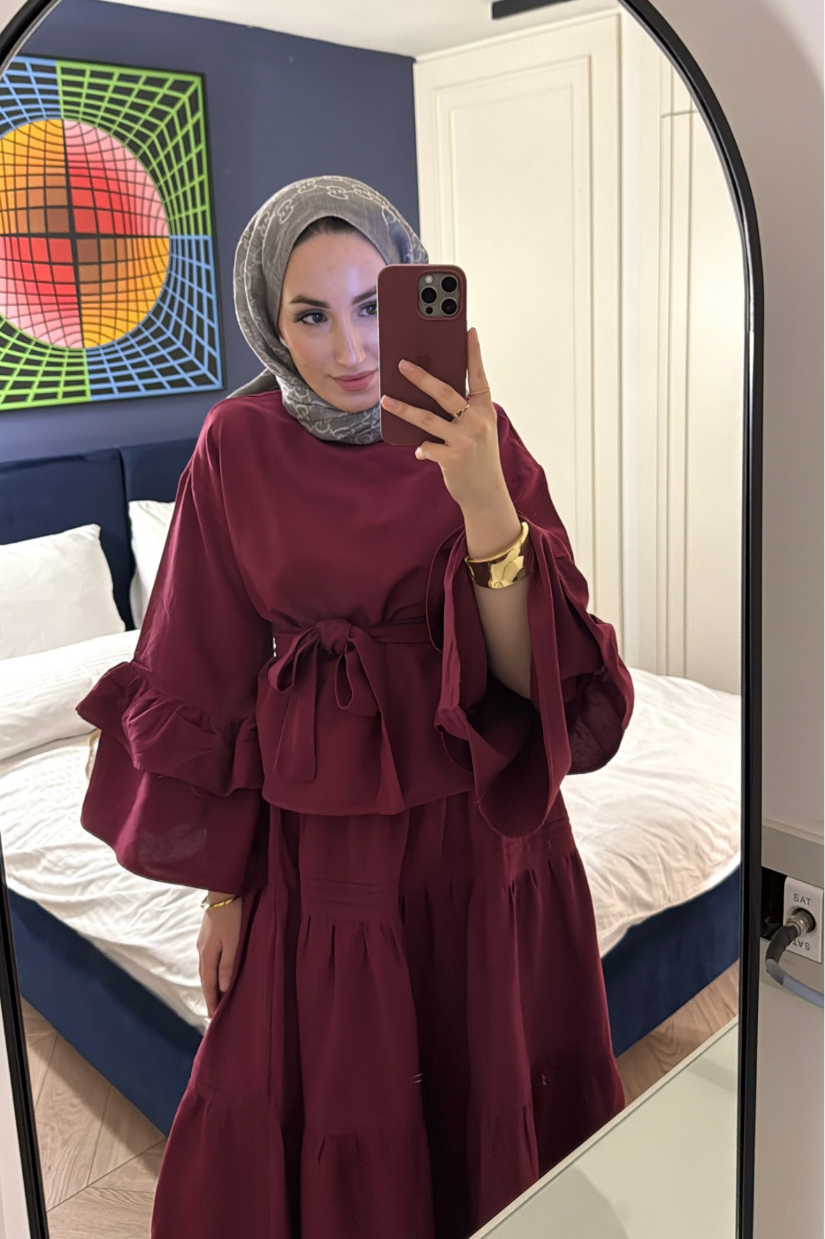 Kat Etekli Takım -Bordo
