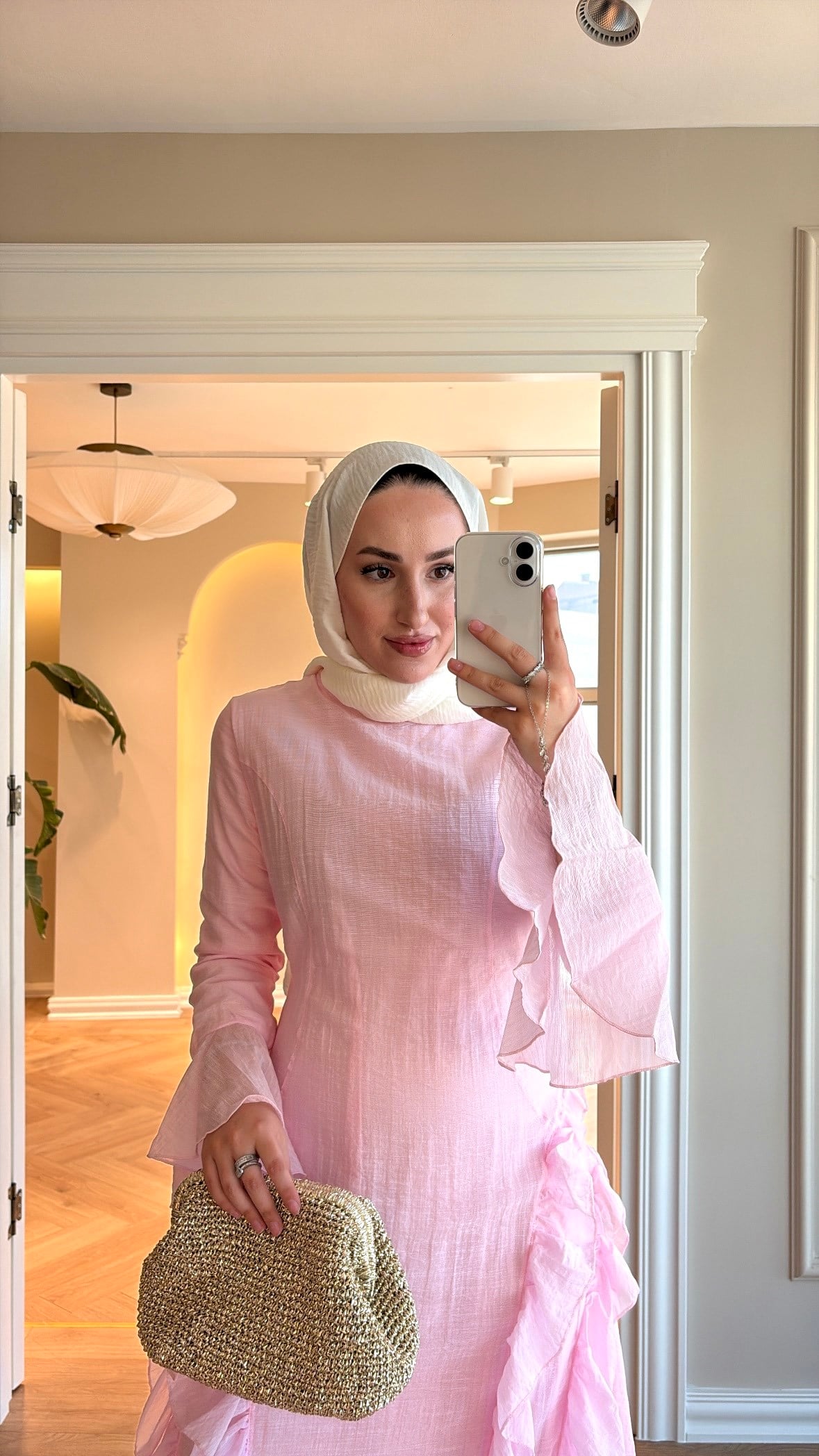 Lera Fırfır Detaylı Elbise - Pembe