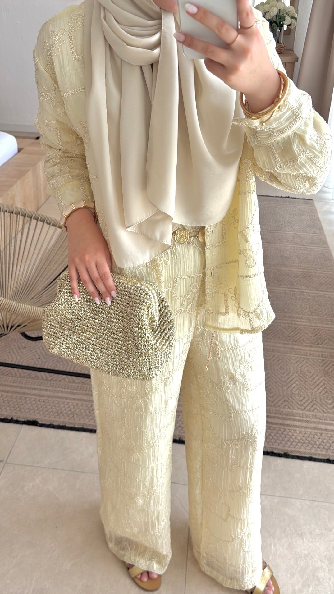 Lumera İthal Pantolonlu Takım  - Sarı 
