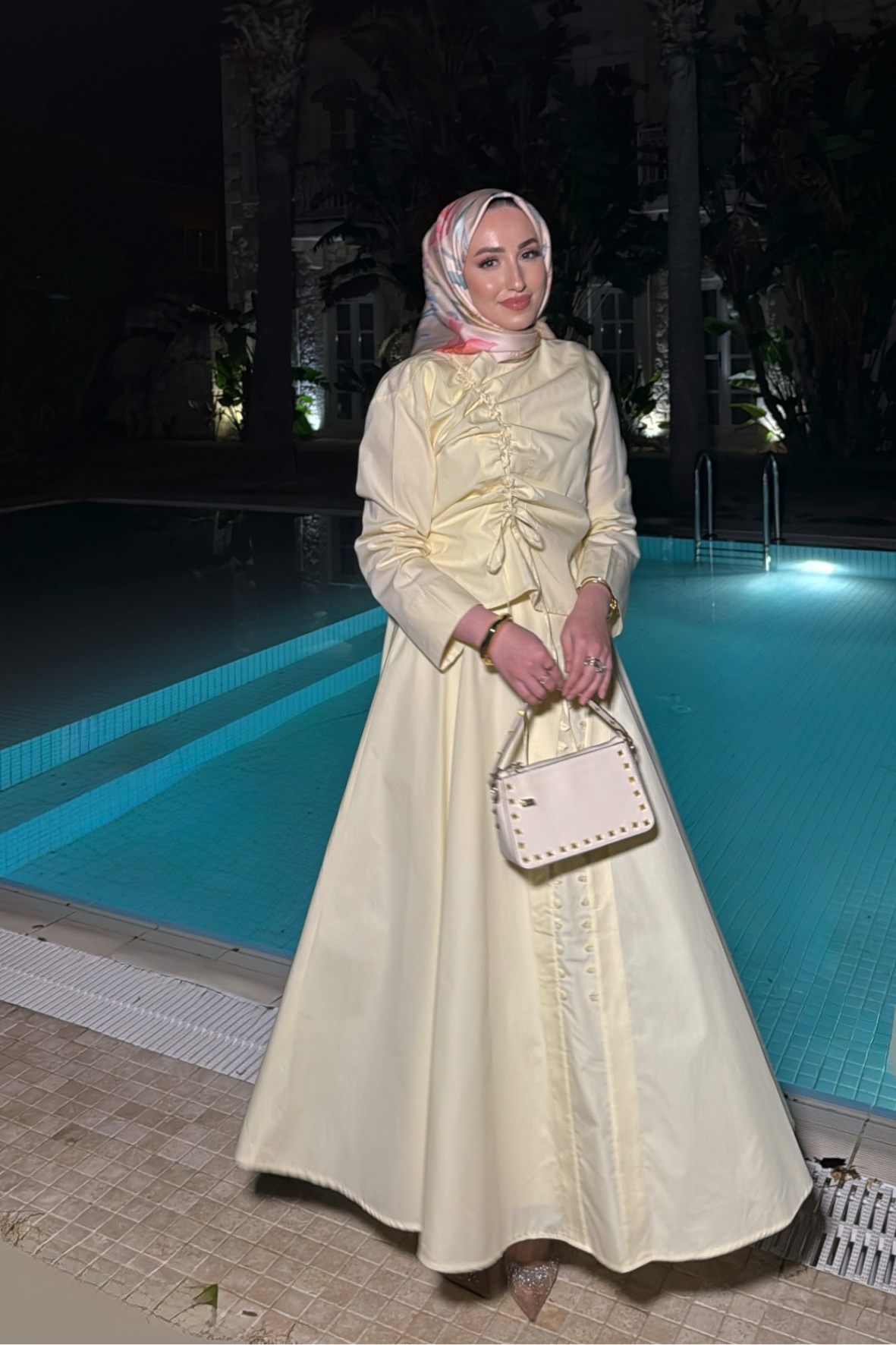 Meva Kurdele Detaylı Premium Poplin Takım - Butter Yellow
