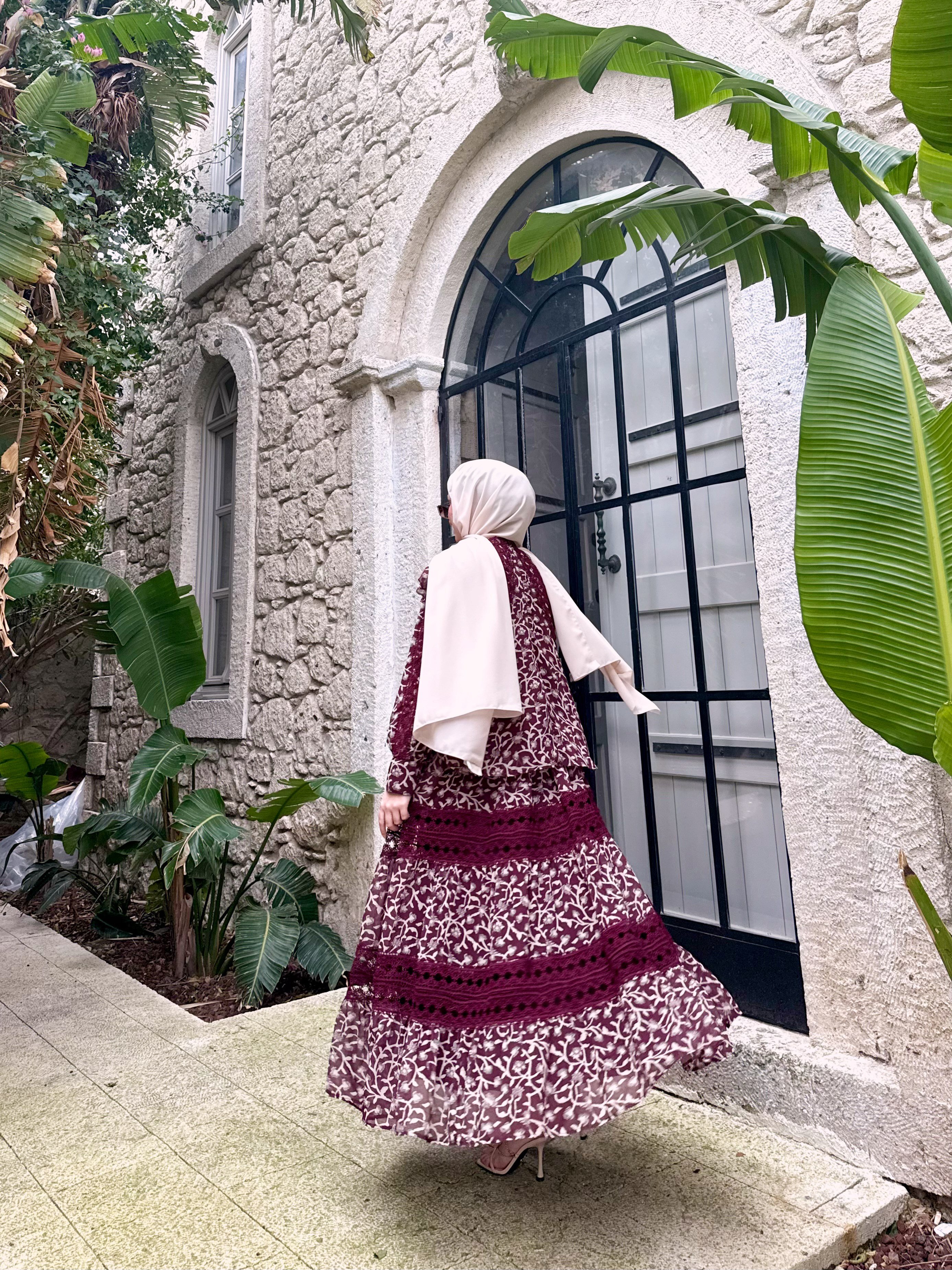 Noir Dantelli Etekli Takım - Bordo