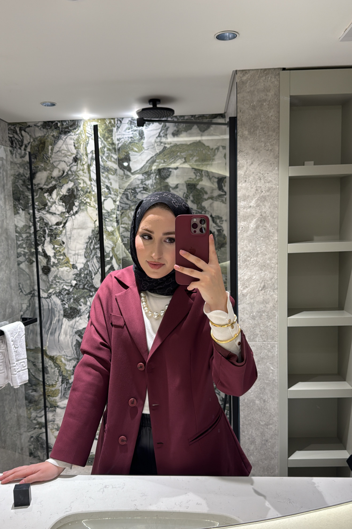 Reyna Viskon Ceket-Bordo