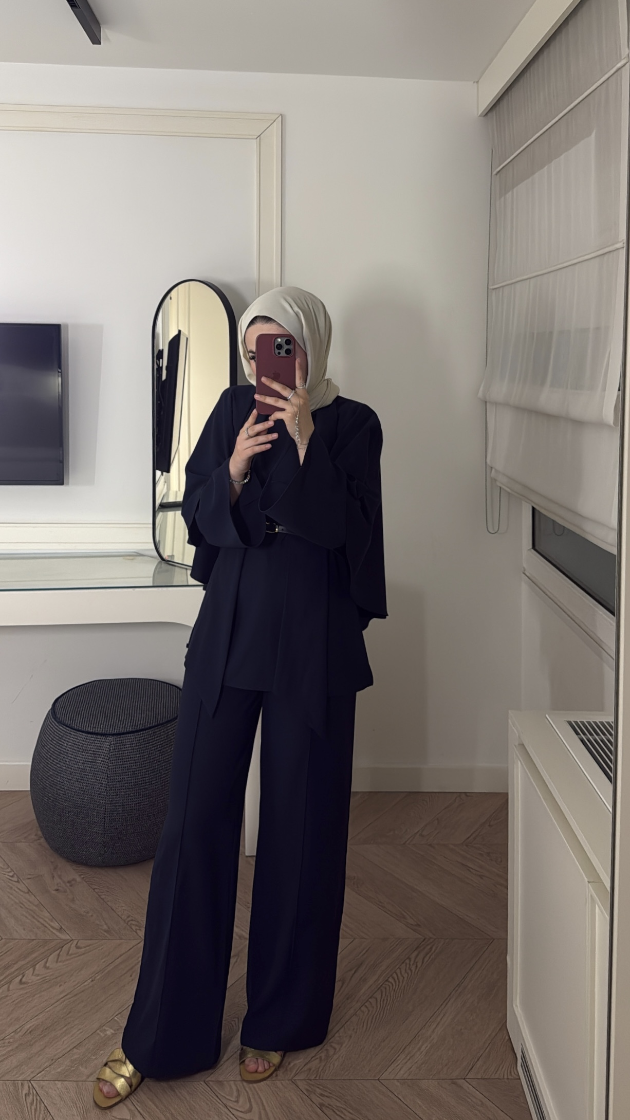 Semila Pelerin Detaylı Pantolon Takım - Lacivert  