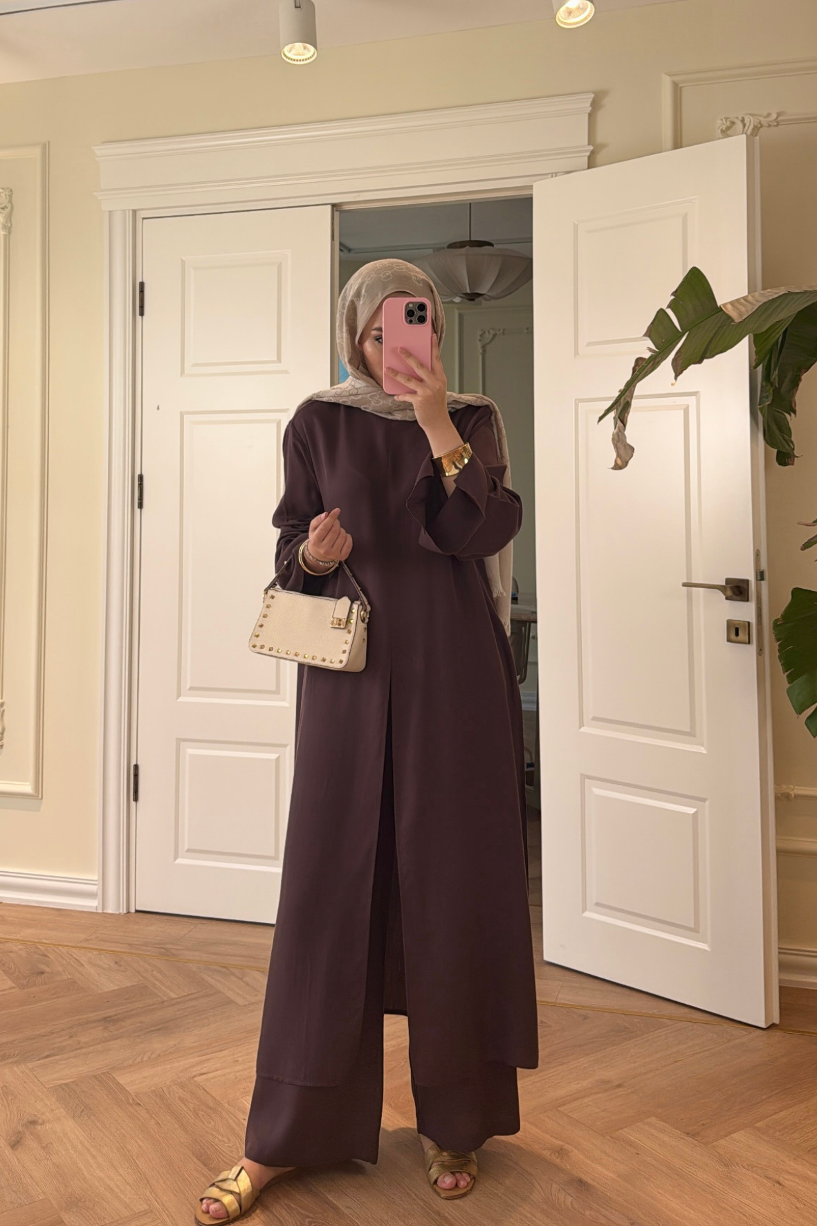 Sinora Pantolonlu Takım - Mürdüm