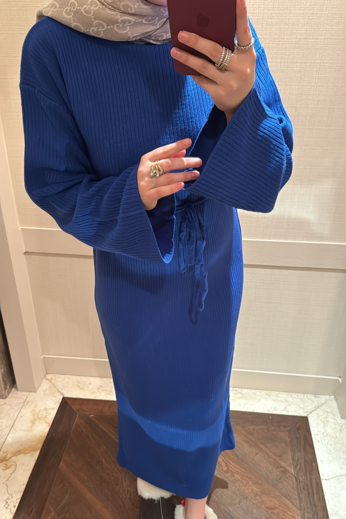 Triko elbise-lacivert