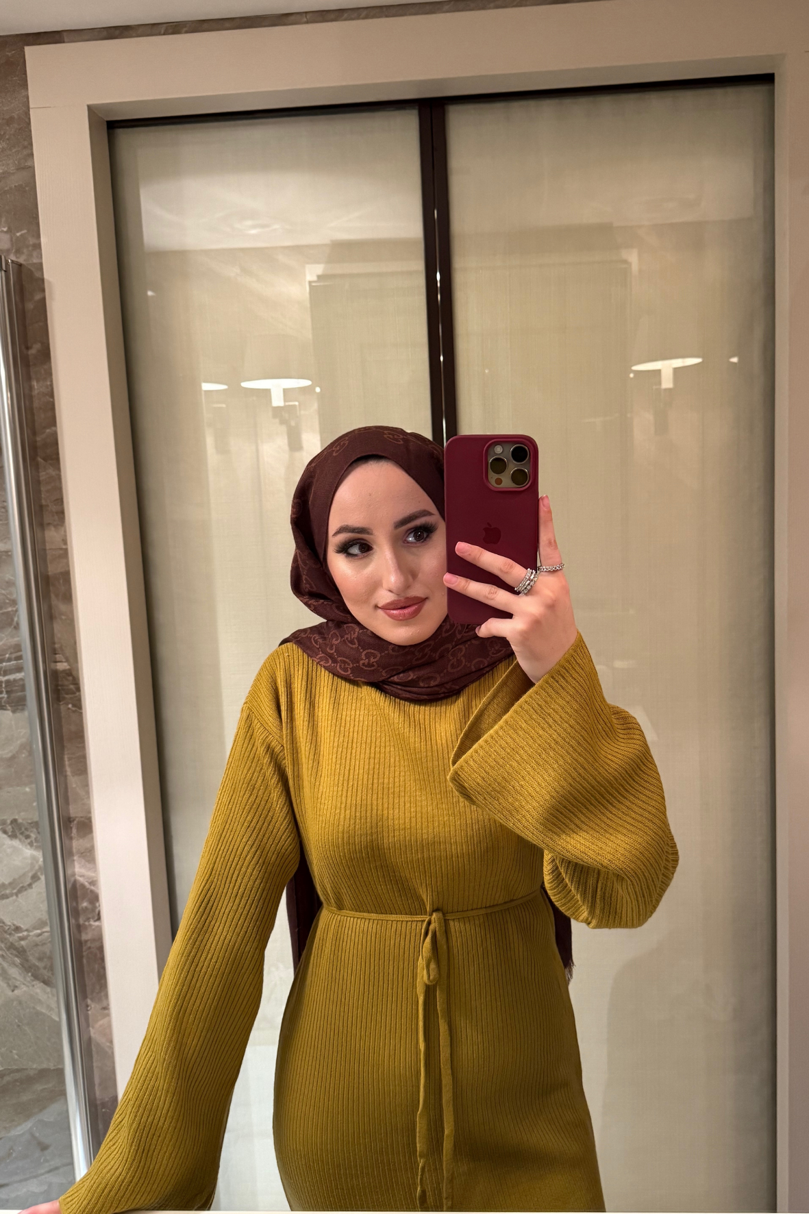 Triko Elbise-Yağ Yeşili