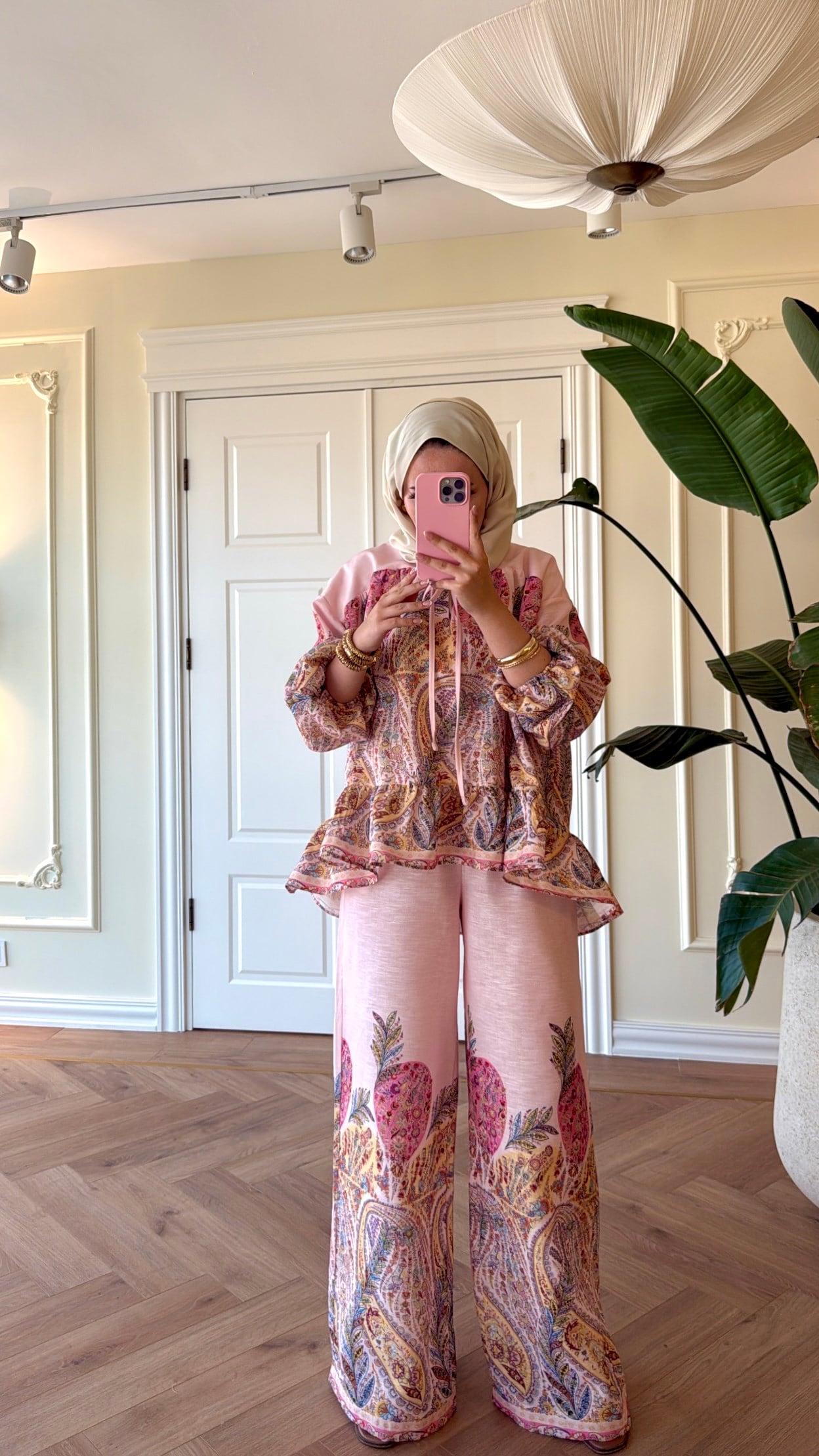 Zimmer Volanlı Pantolonlu Takım - Pembe 