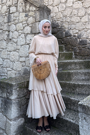  Adela Etekli Takım - Bej 